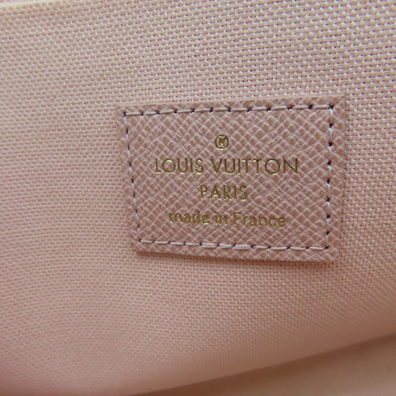 LOUIS VUITTON Damier Azur Felicie Pochette Shoulder金扣鏈帶肩背袋白色