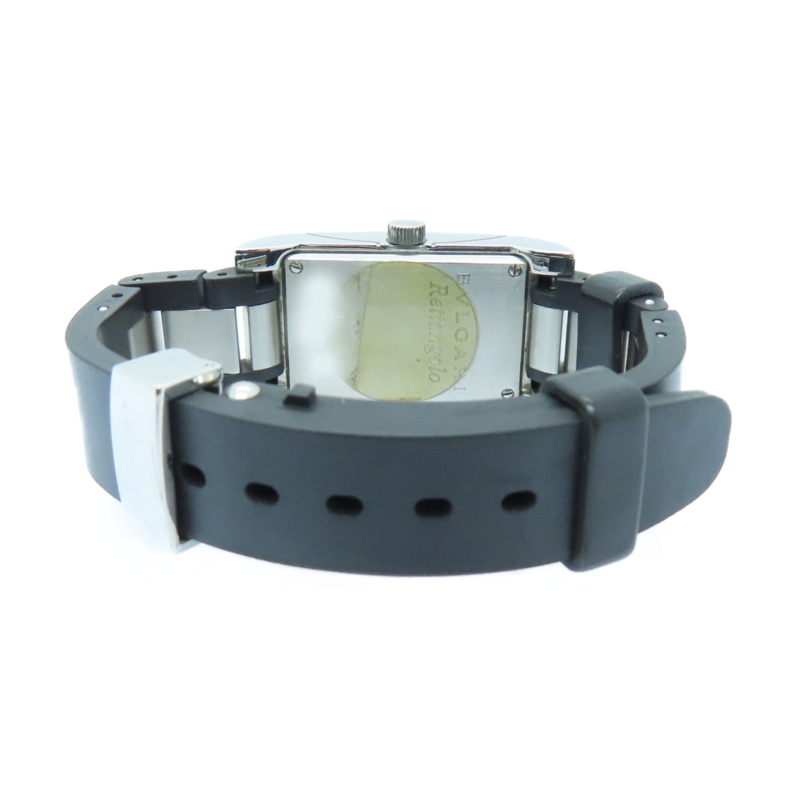 BVLGARI Rettangolo Stainless Steel Watch Quartz Movement Black
