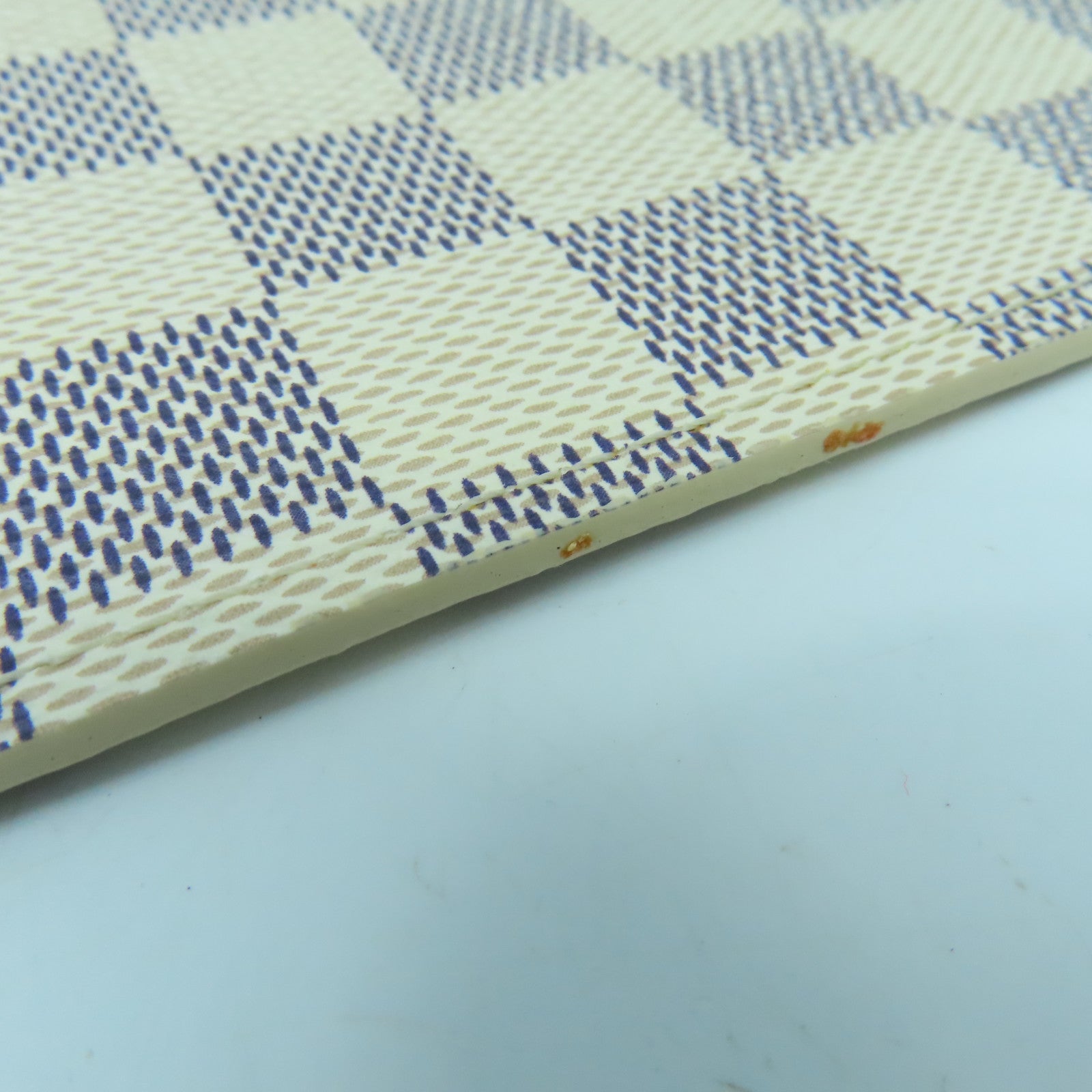 LOUIS VUITTON Damier Azur Felicie Pochette Shoulder金扣鏈帶肩背袋白色
