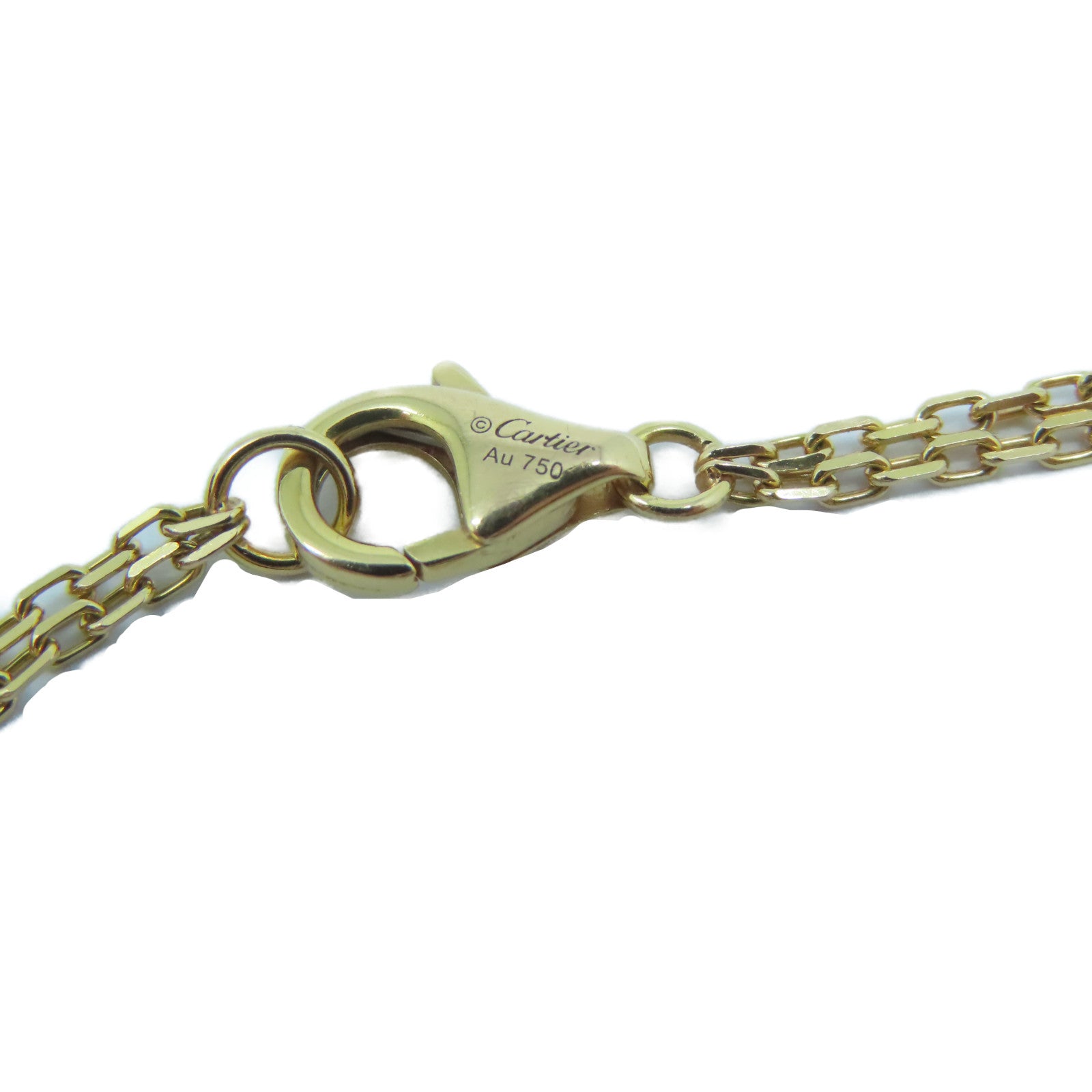 CARTIER 18K黃金Love Bracelet 2 diamonds手鏈金色 #16.25cm