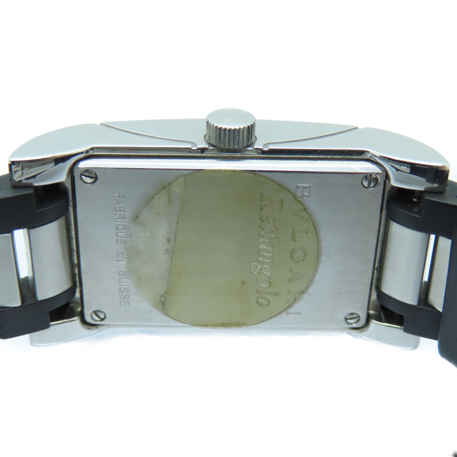 BVLGARI Rettangolo Stainless Steel Watch Quartz Movement Black