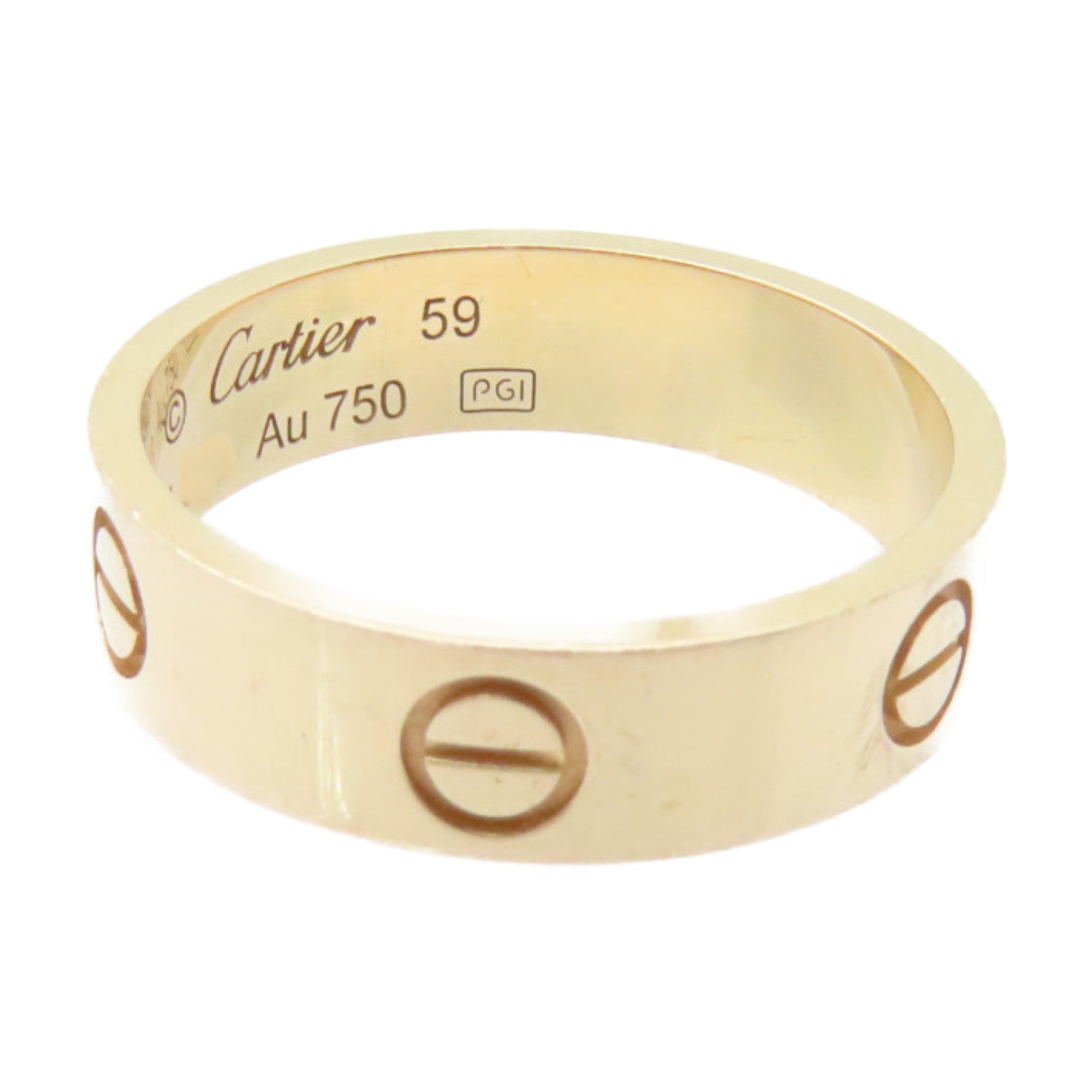 CARTIER 18K玫瑰金Love Ring戒指#US 8.75/Cartier#59