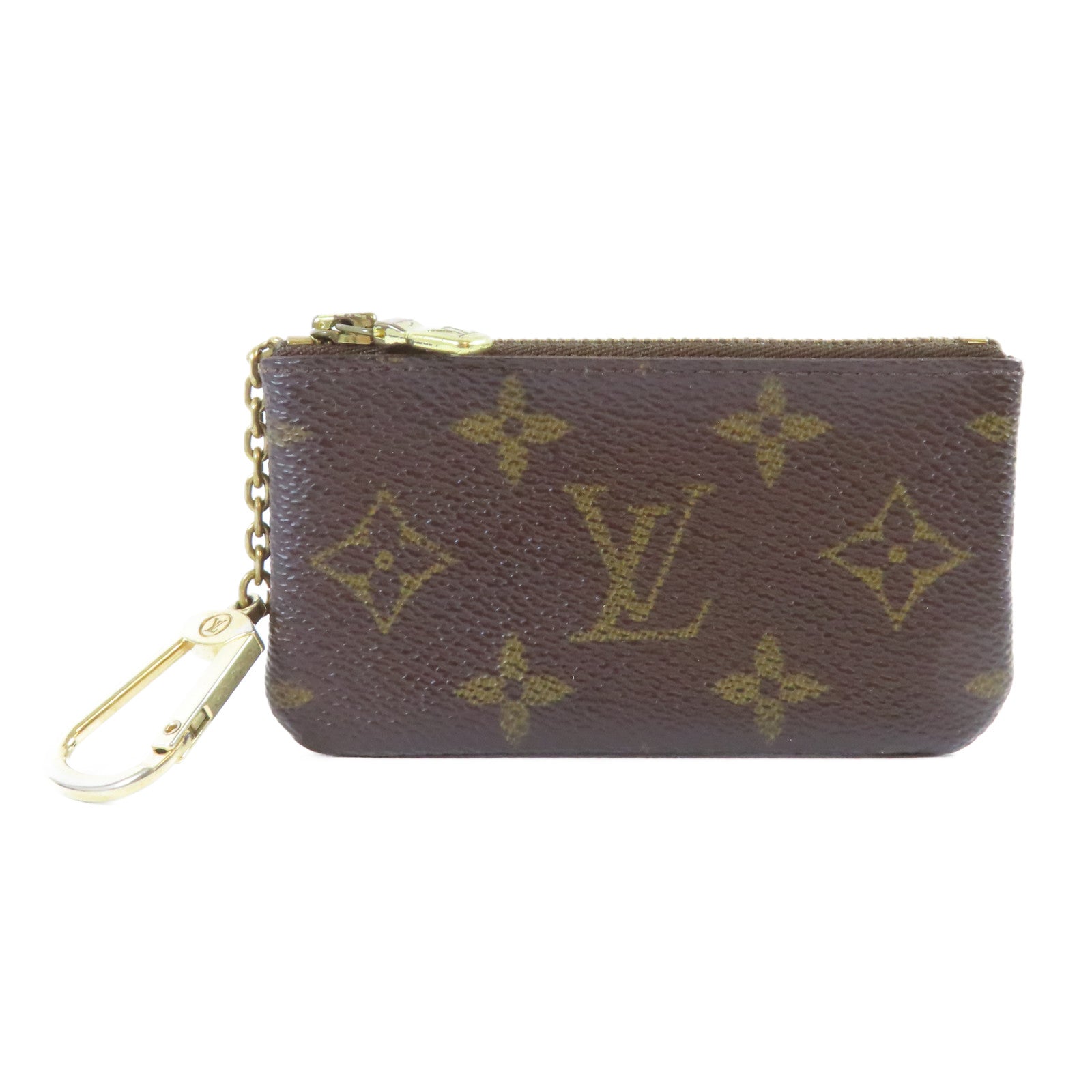 LOUIS VUITTON Monogram Pochette Cles金扣零錢包啡色