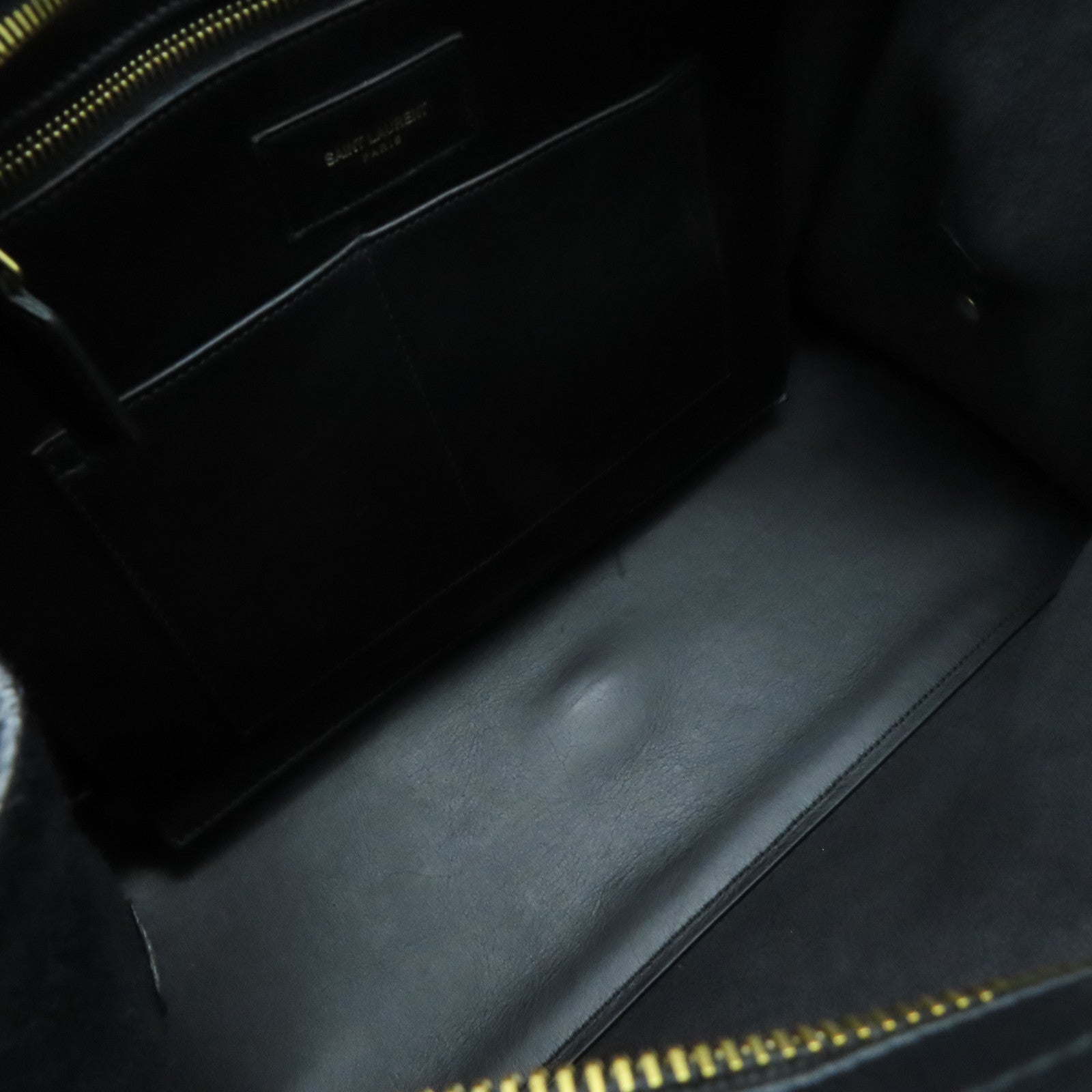 SAINT LAURENT 【激減優惠】牛皮皮革Hand Bag手挽袋黑色