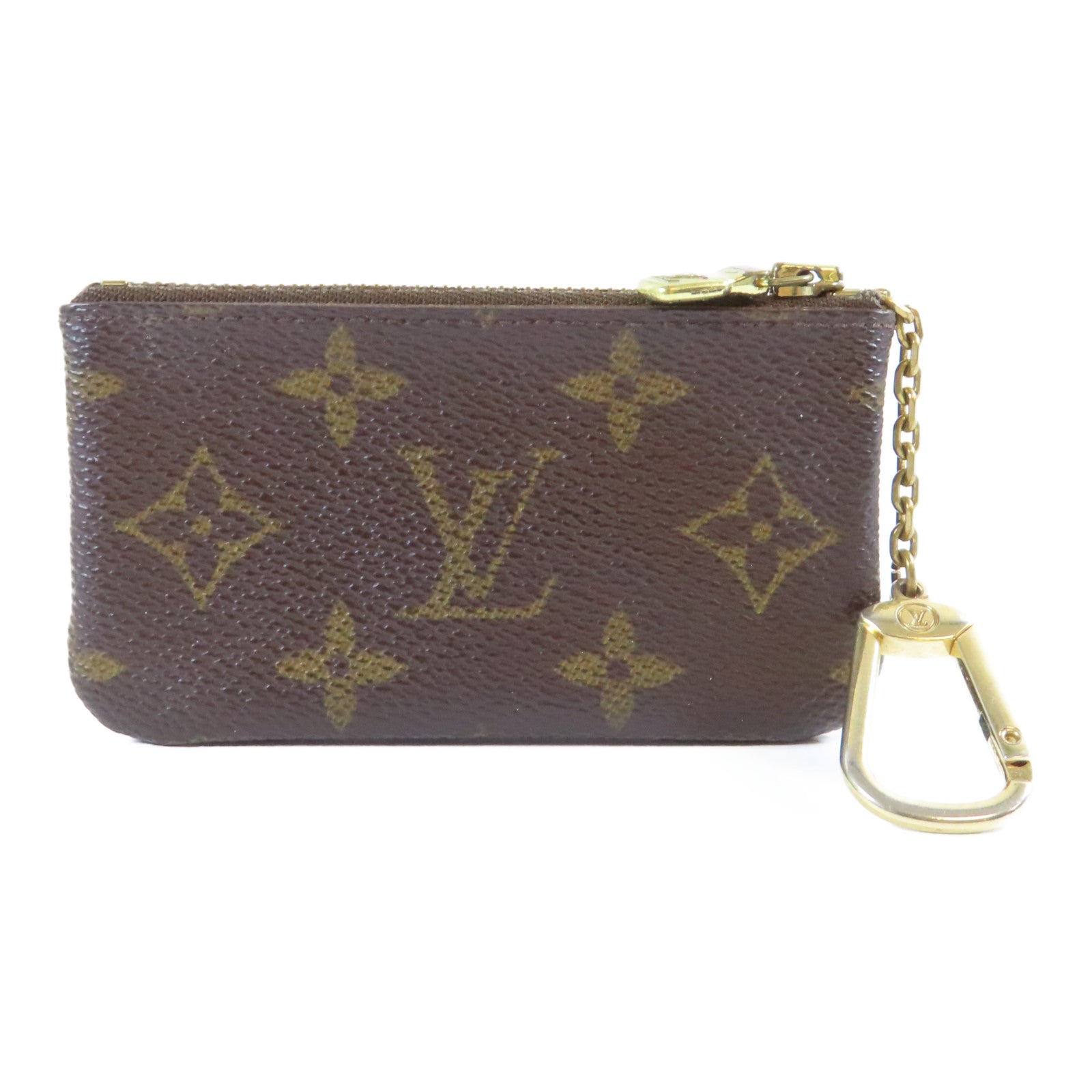LOUIS VUITTON Monogram Pochette Cles金扣零錢包啡色