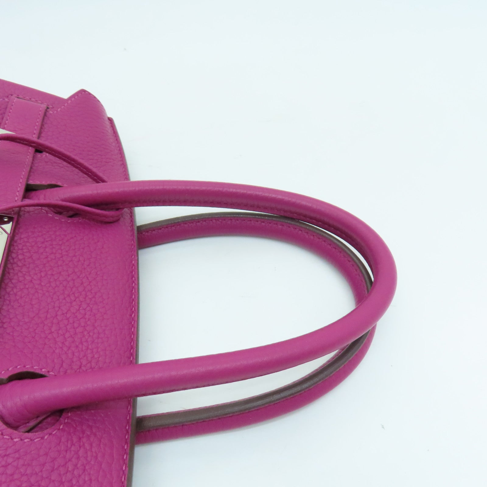 HERMES Togo皮革Birkin 30 Hand Bag銀扣手挽袋紫色
