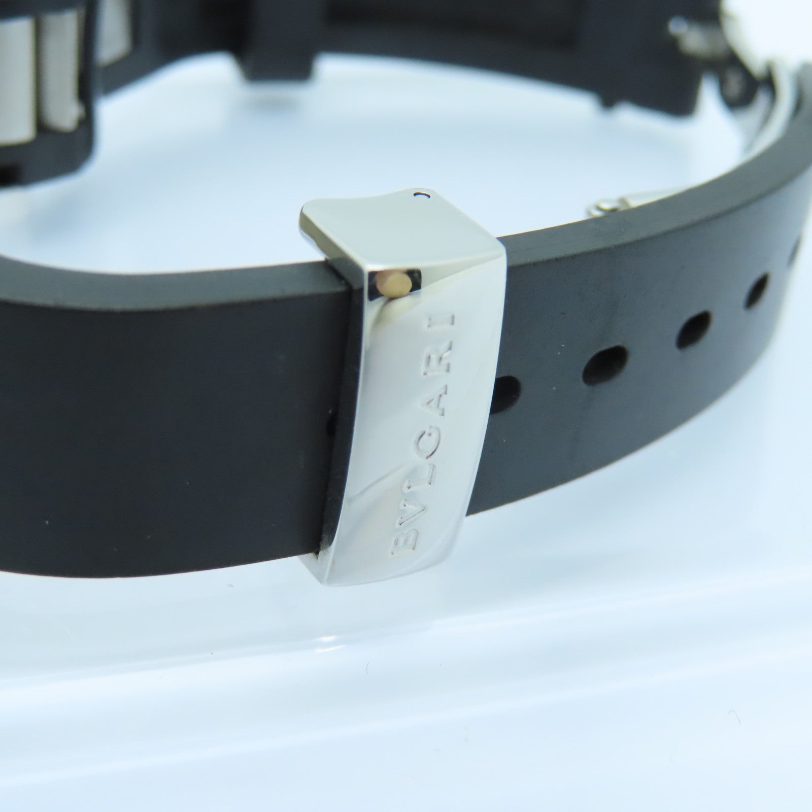 BVLGARI Rettangolo Stainless Steel Watch Quartz Movement Black