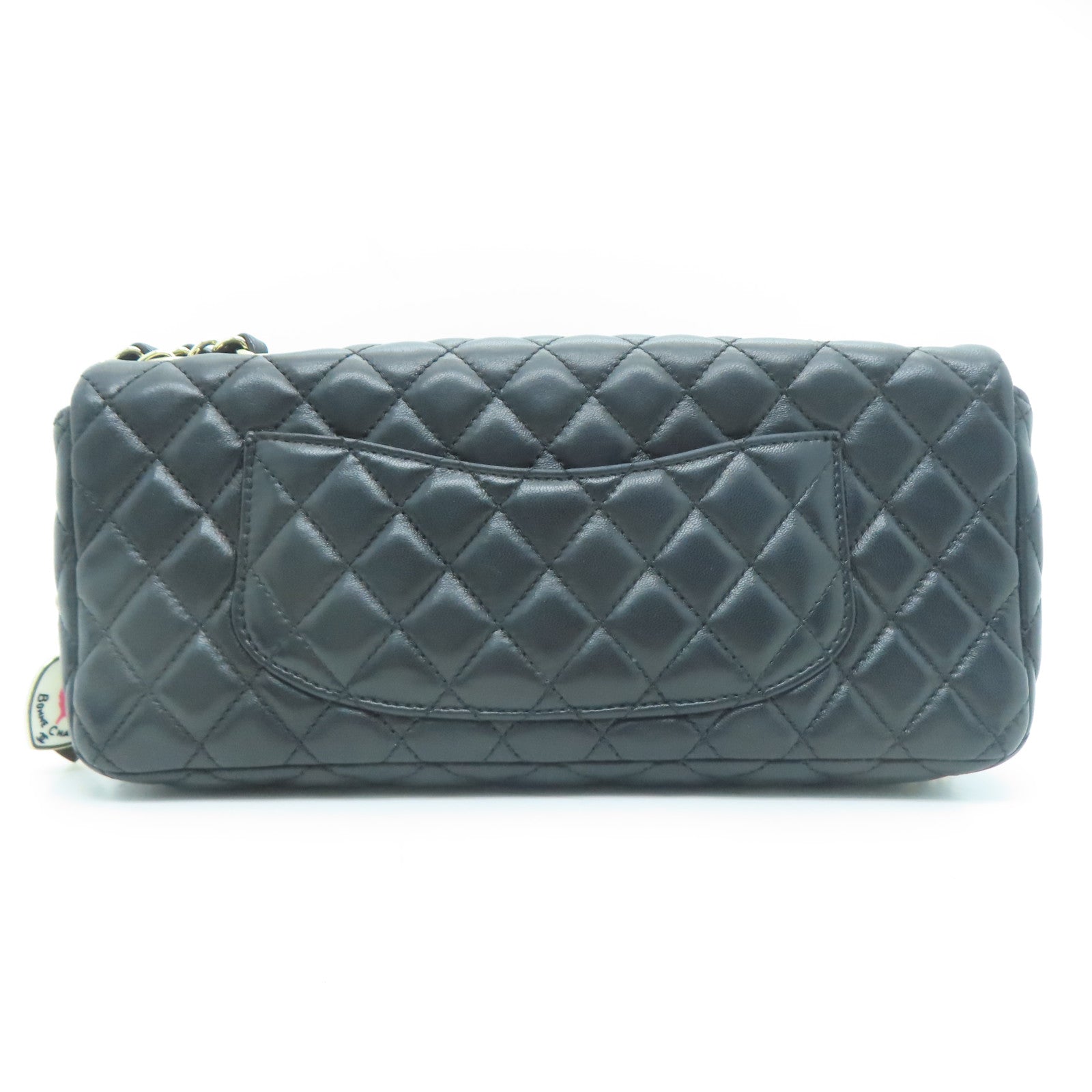 CHANEL 牛皮皮革Shoulder Bag金扣鏈帶肩背兩用袋黑色
