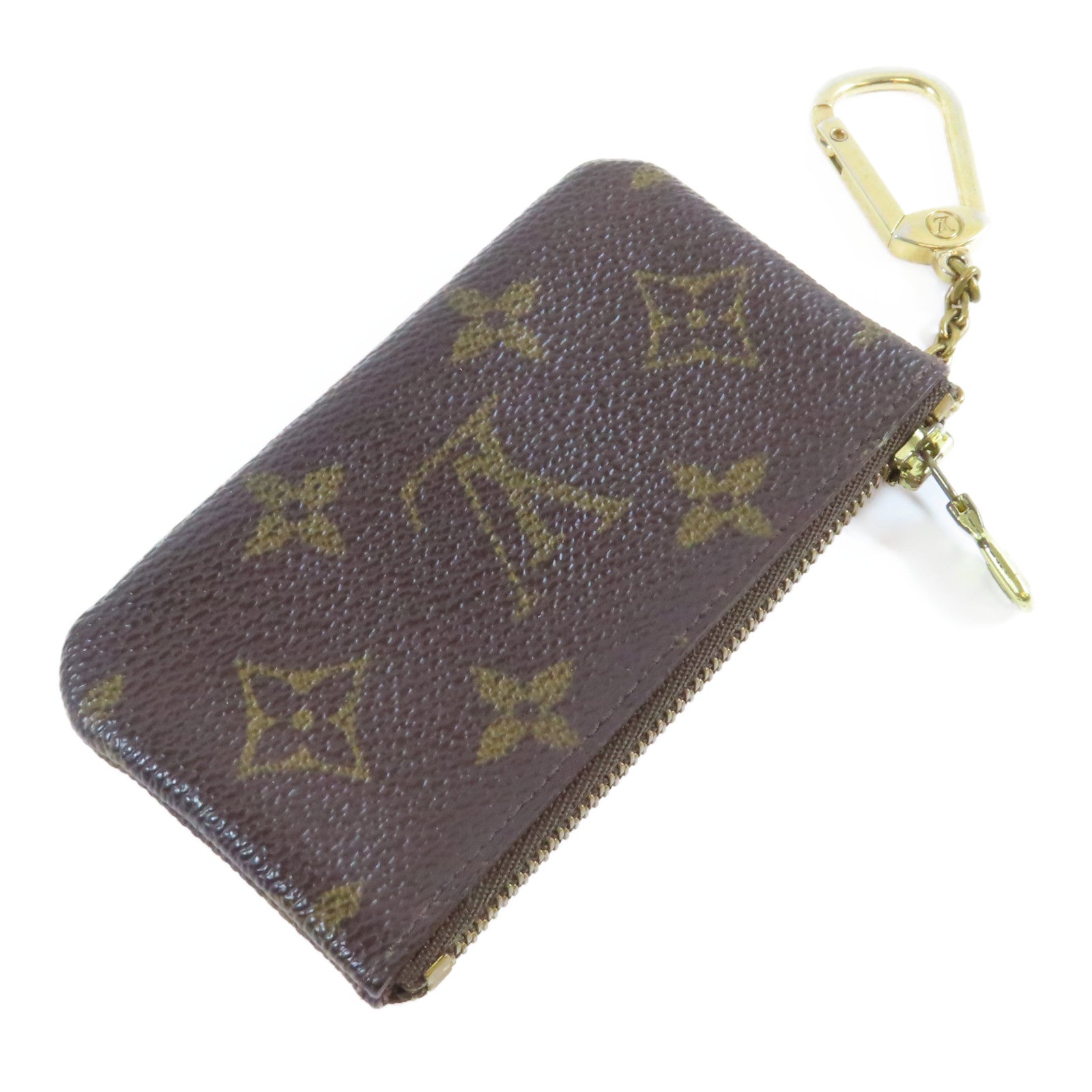 LOUIS VUITTON Monogram Pochette Cles金扣零錢包啡色