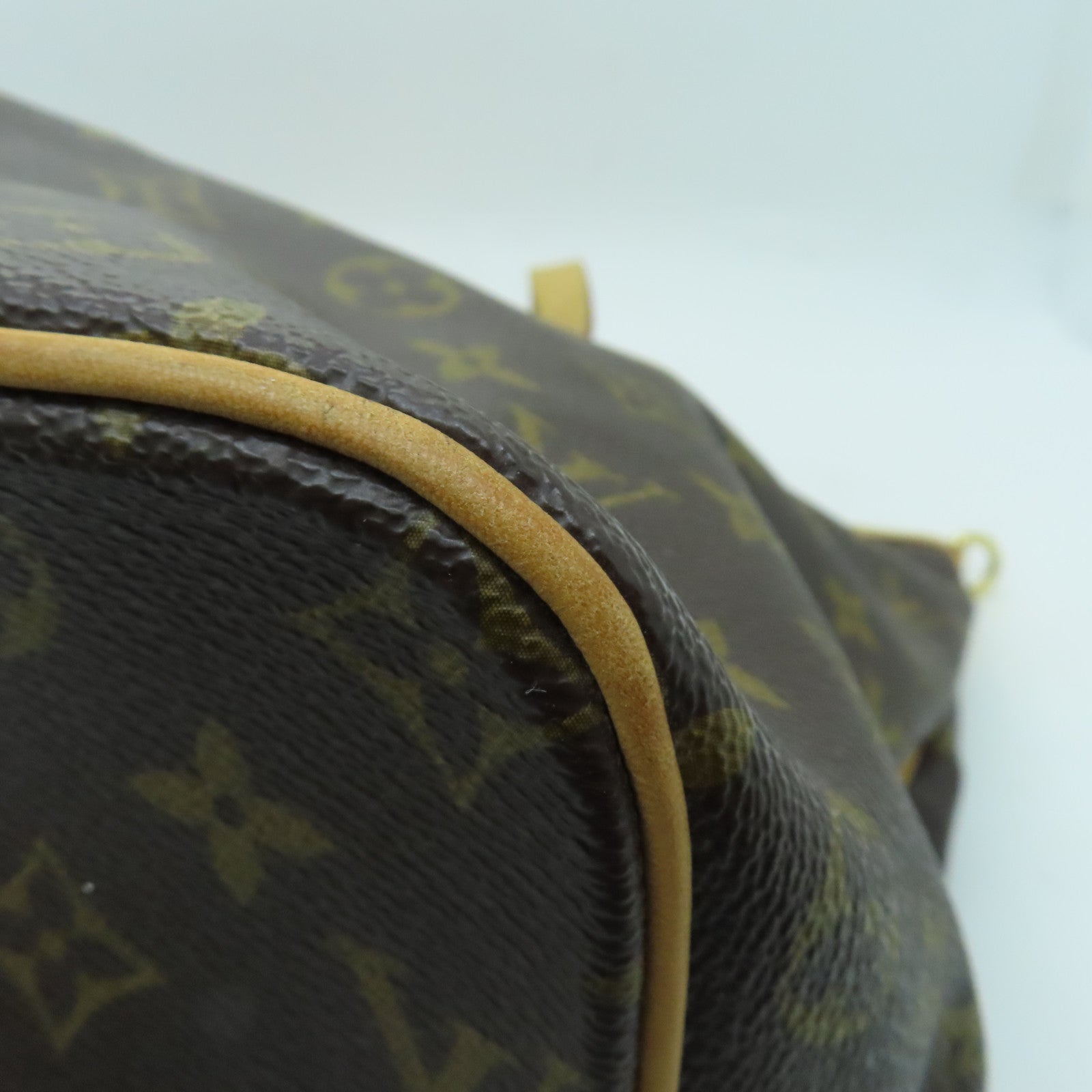 LOUIS VUITTON Monogram Palermo GM Gold Buckle Handle Shoulder Bag Brown