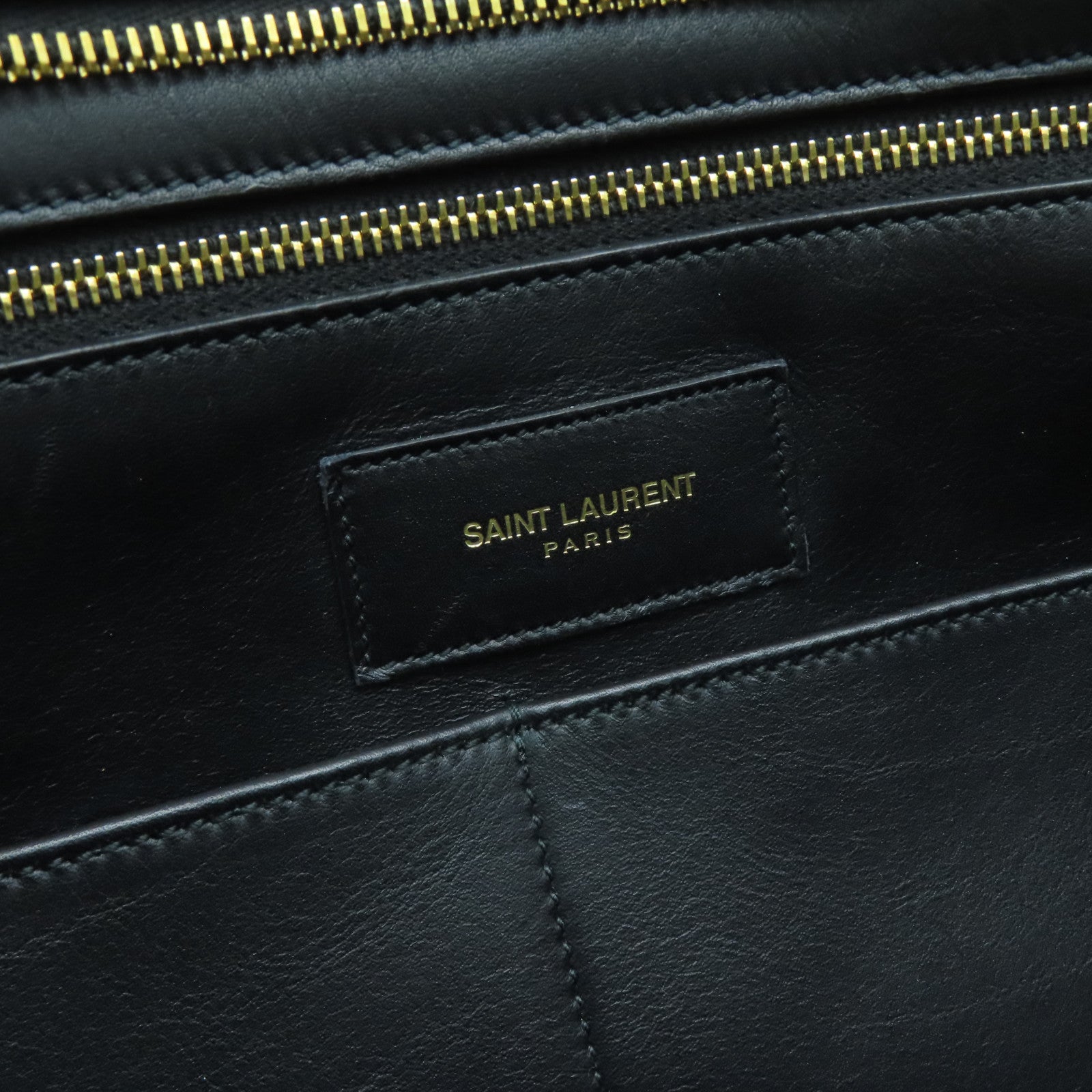 SAINT LAURENT 【激減優惠】牛皮皮革Hand Bag手挽袋黑色