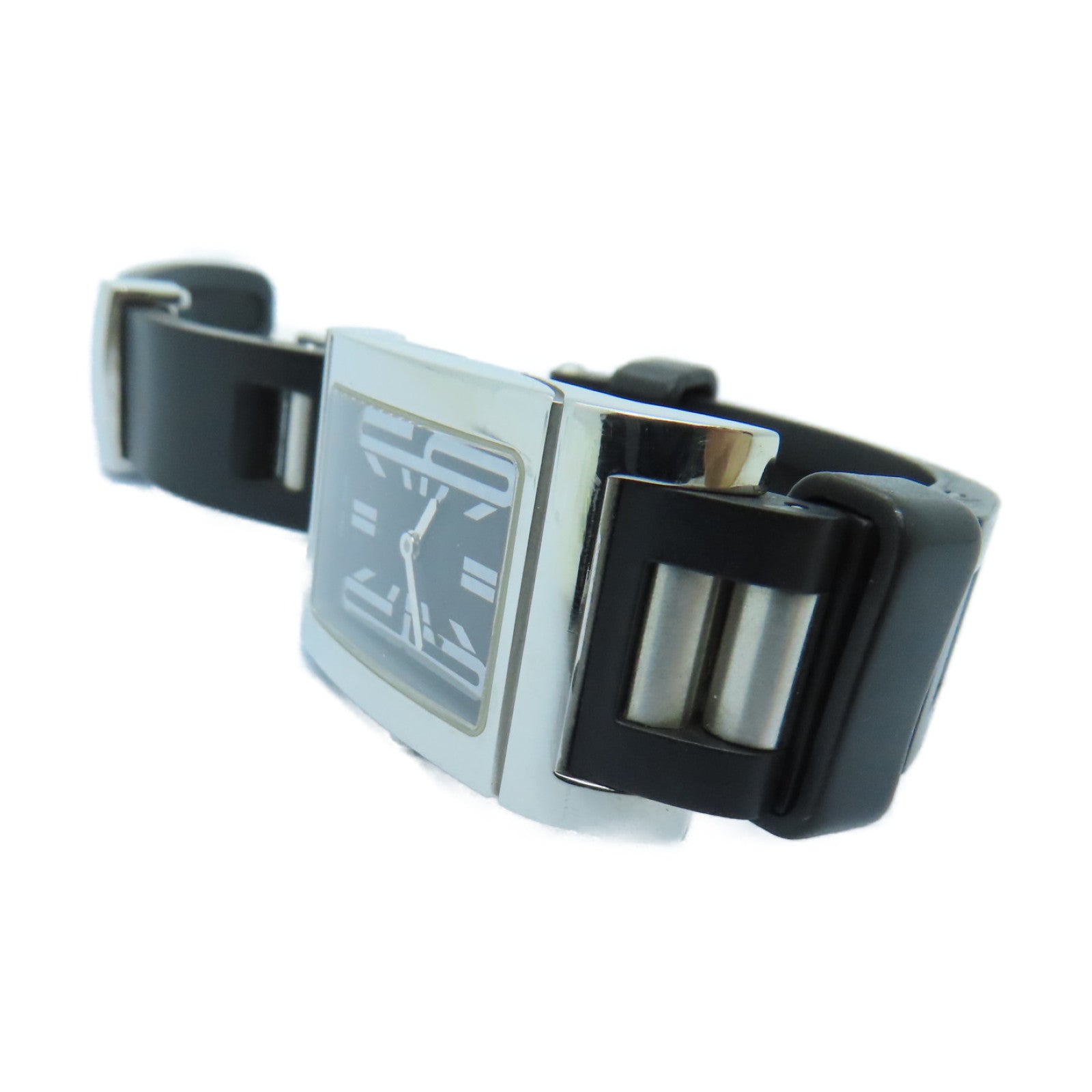 BVLGARI Rettangolo Stainless Steel Watch Quartz Movement Black