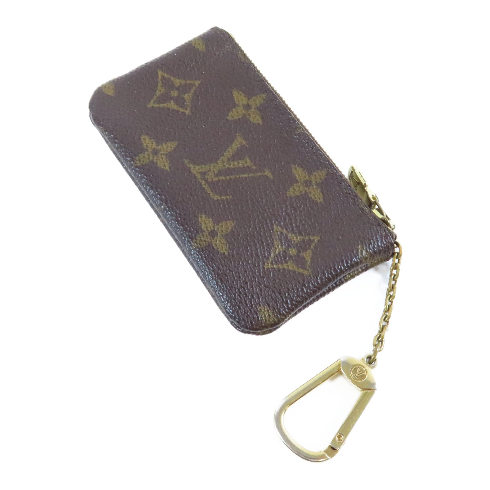 LOUIS VUITTON Monogram Pochette Cles金扣零錢包啡色