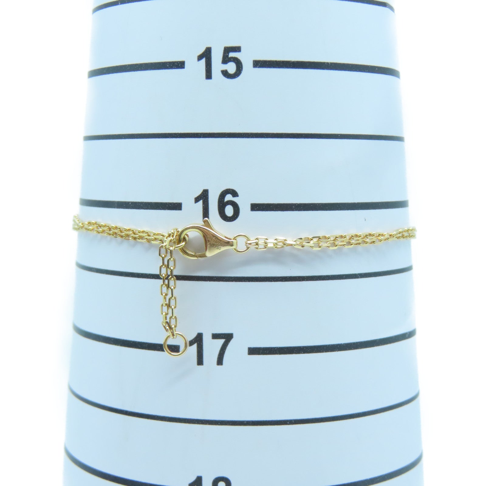 CARTIER 18K黃金Love Bracelet 2 diamonds手鏈金色 #16.25cm