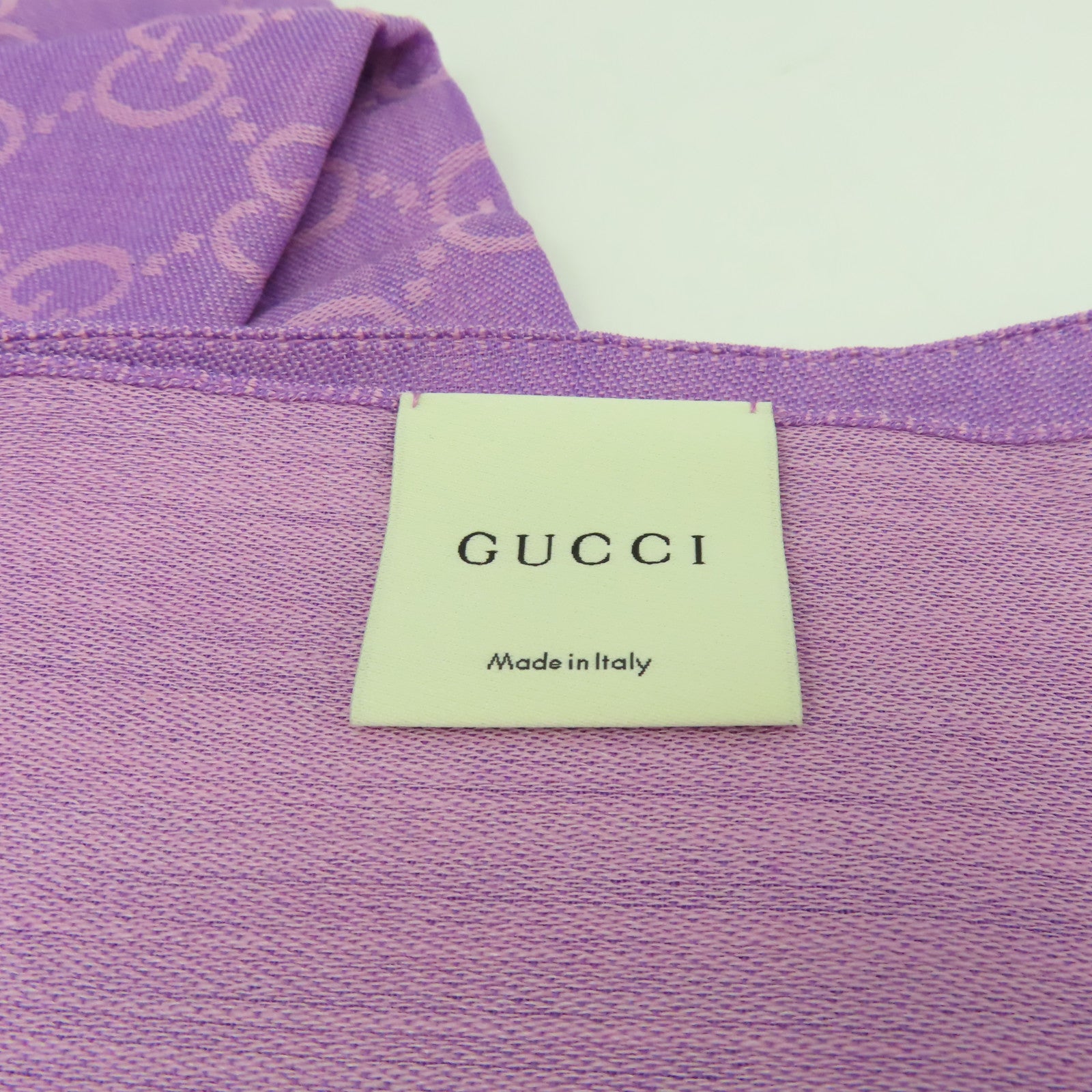 GUCCI 羊毛/絲質Scarf圍巾紫色