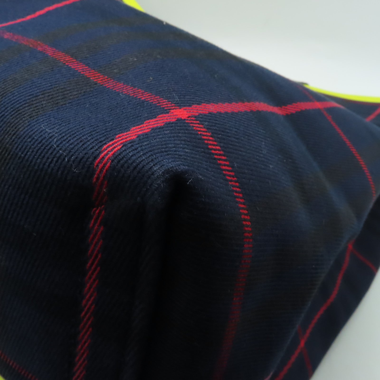 BURBERRY 帆布/皮革Tote Bag手挽袋深藍色/黃色/紅色