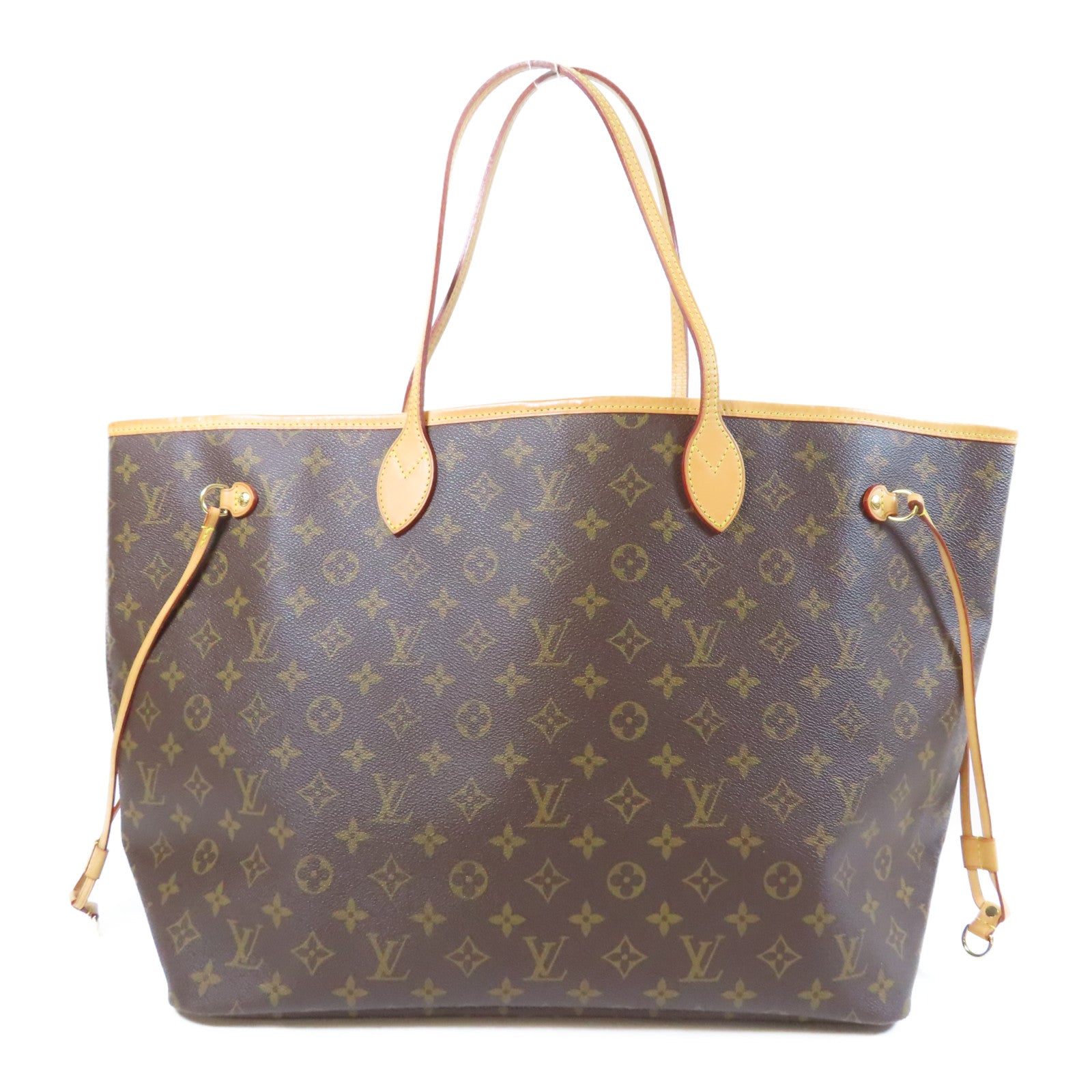 LOUIS VUITTON Monogram Neverfull GM金扣肩背袋啡色