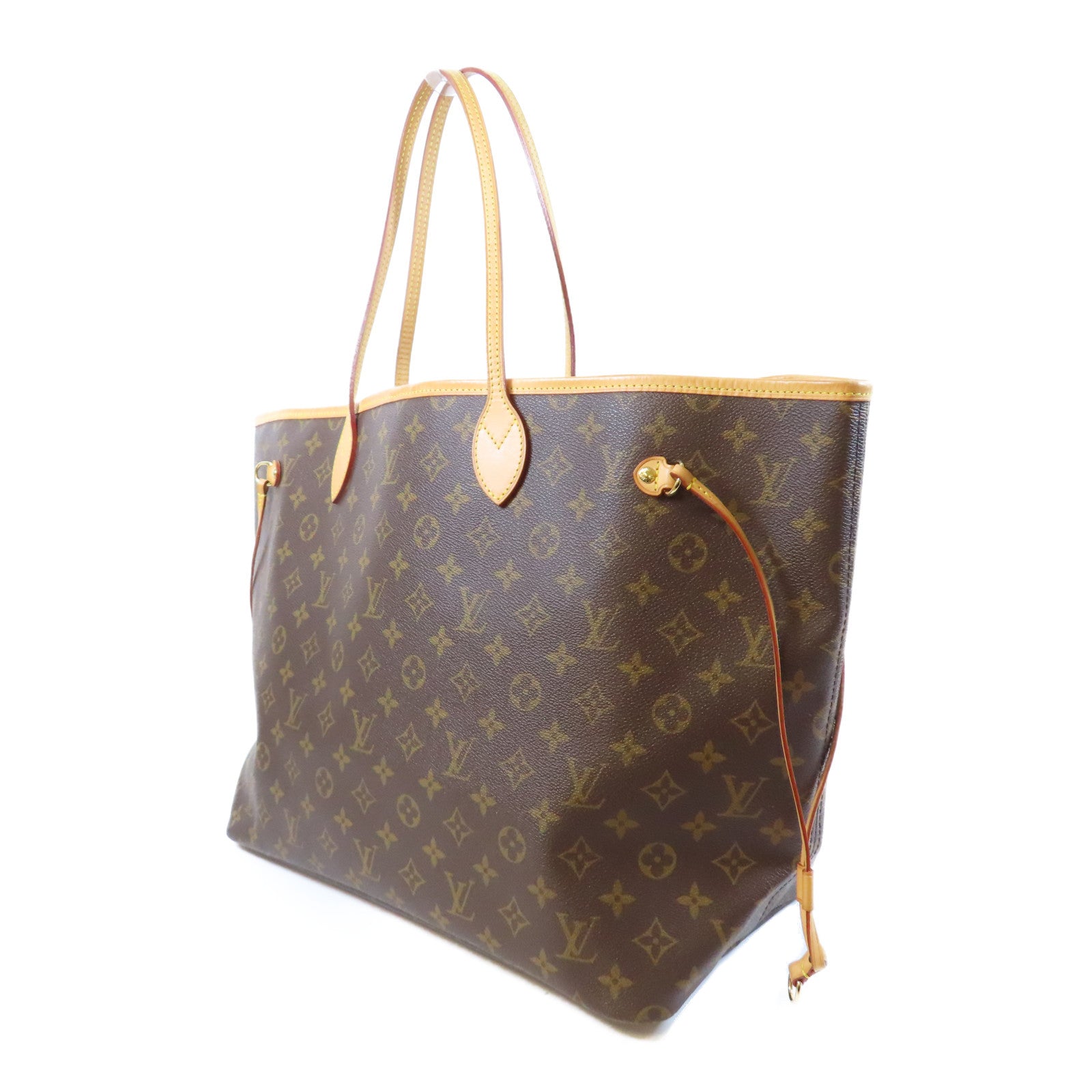 LOUIS VUITTON Monogram Neverfull GM金扣肩背袋啡色