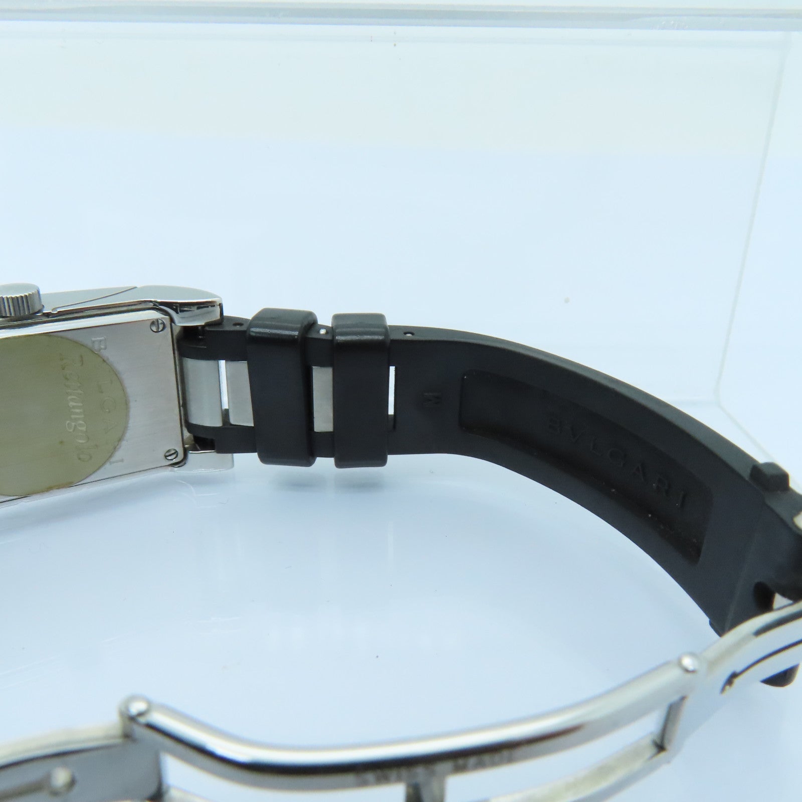 BVLGARI Rettangolo Stainless Steel Watch Quartz Movement Black