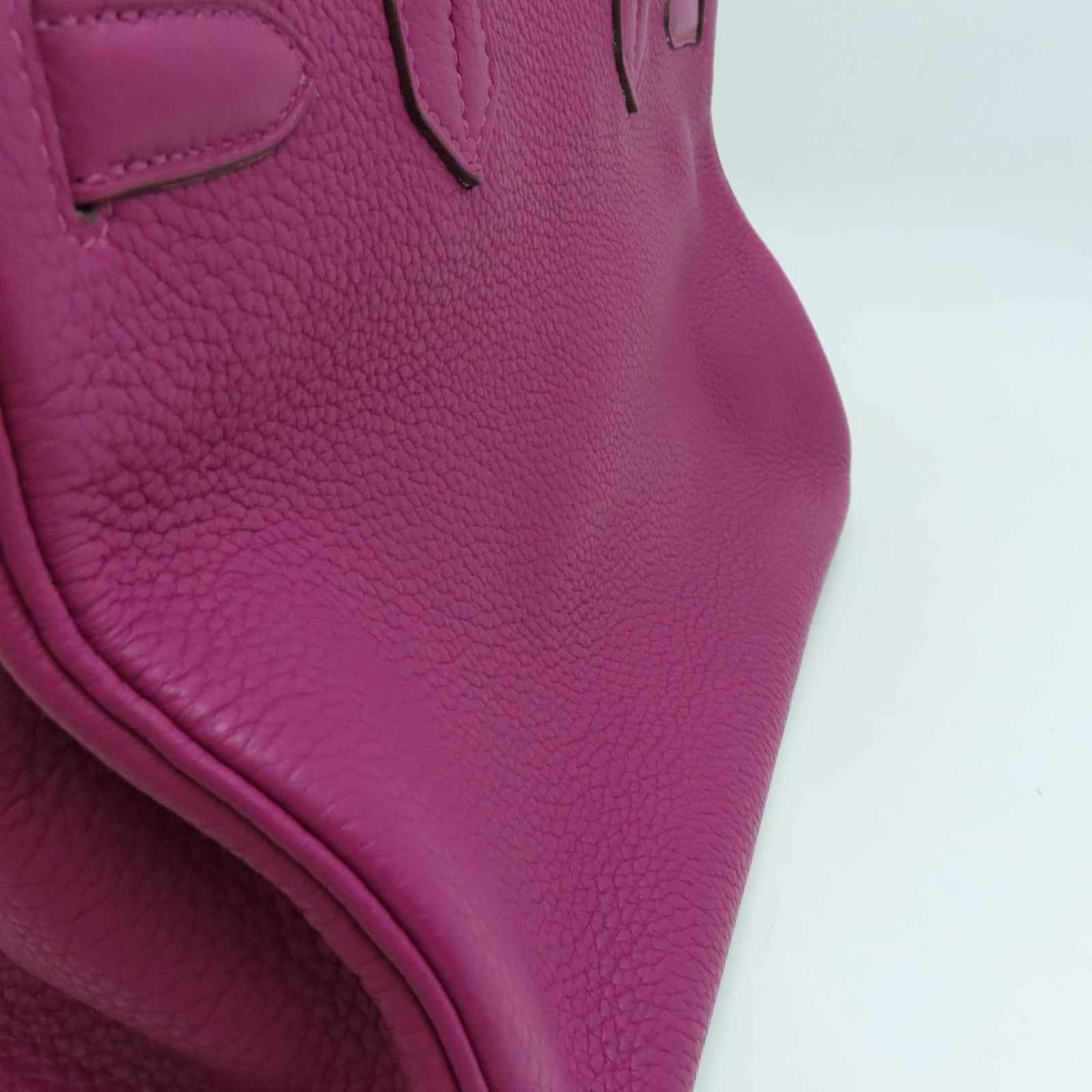 HERMES Togo皮革Birkin 30 Hand Bag銀扣手挽袋紫色