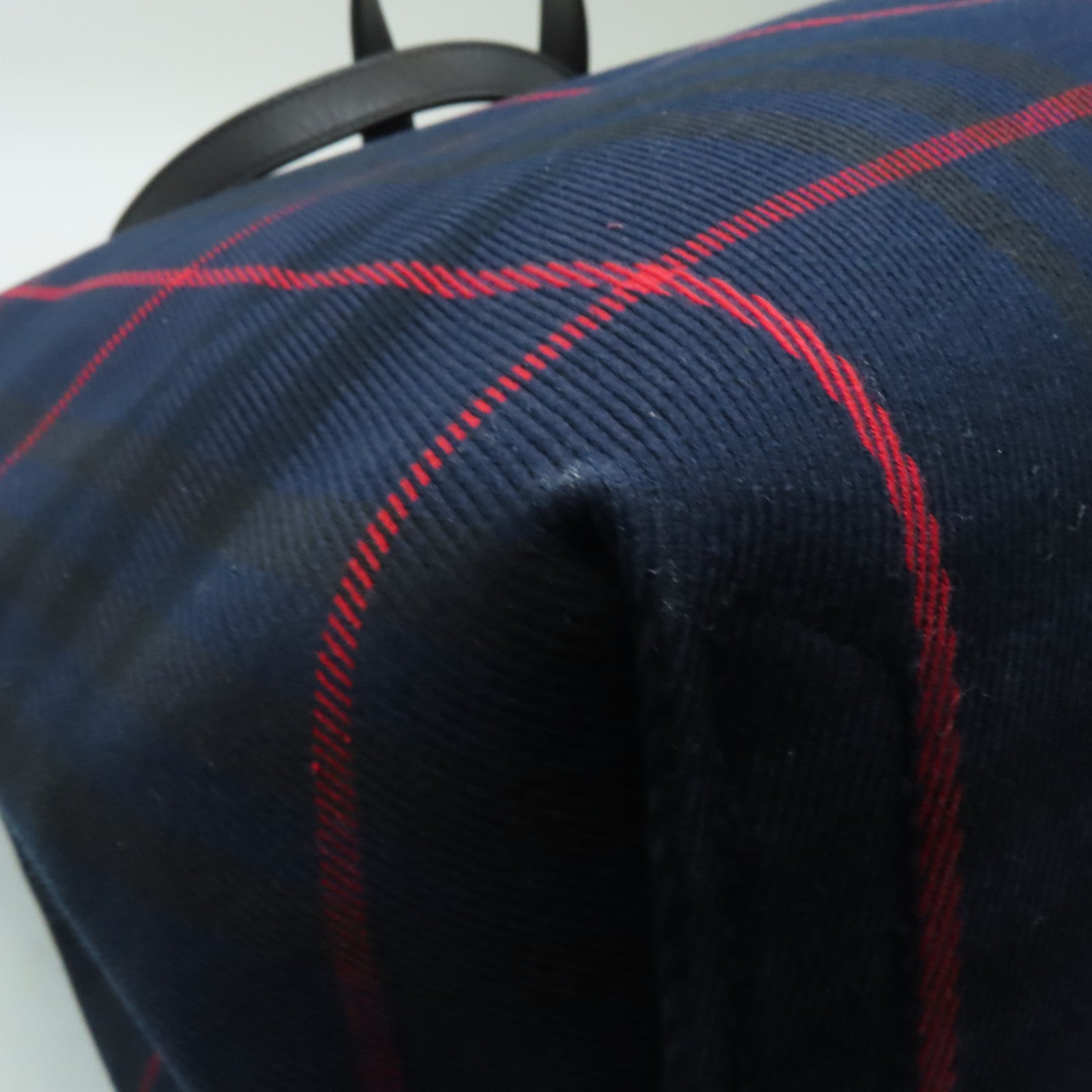BURBERRY 帆布/皮革Tote Bag手挽袋深藍色/黃色/紅色
