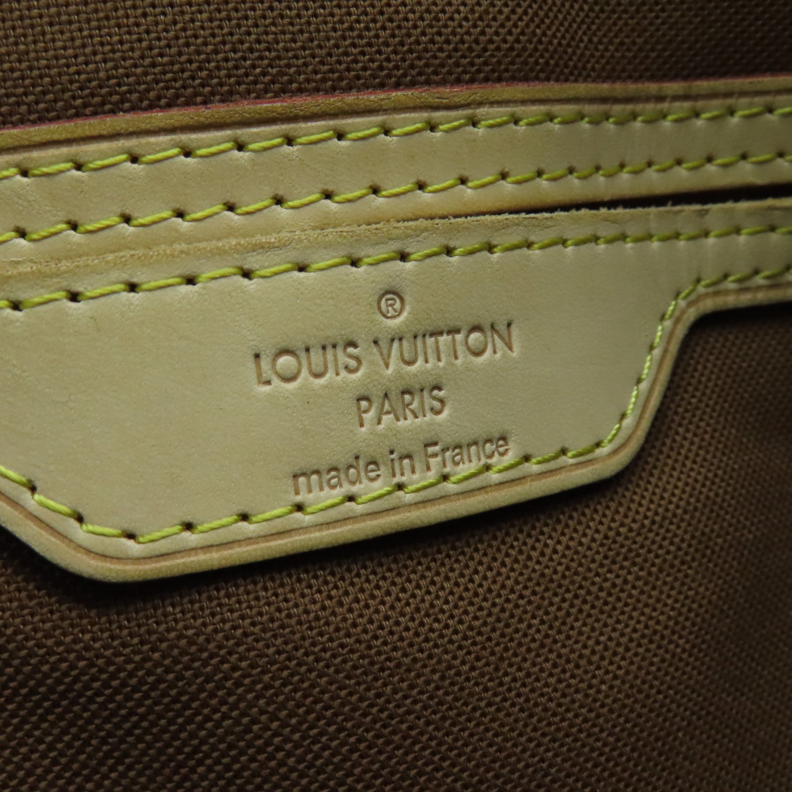 LOUIS VUITTON Monogram Palermo GM Gold Buckle Handle Shoulder Bag Brown