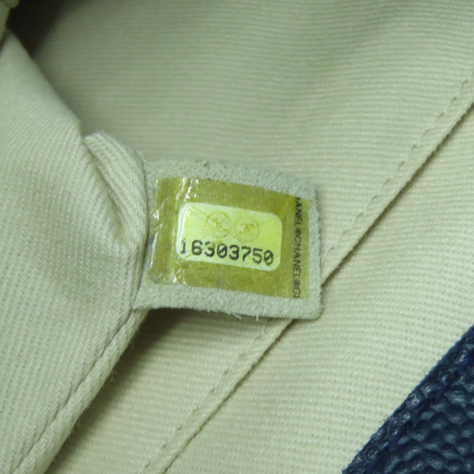 CHANEL 牛皮皮革Hand Bag銀扣手挽袋藍色