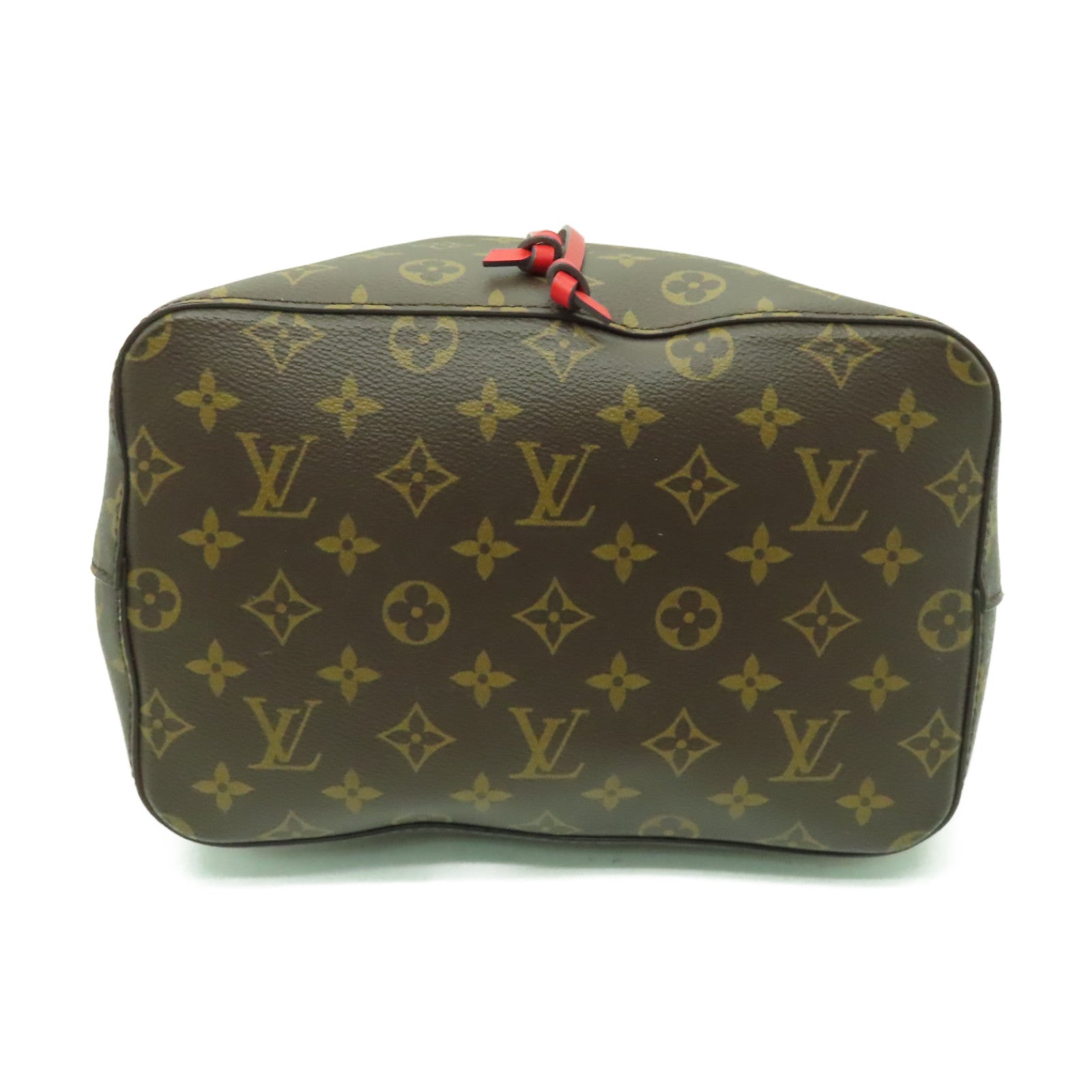 LOUIS VUITTON Monogram Neo Noe金扣肩背袋啡色/紅色