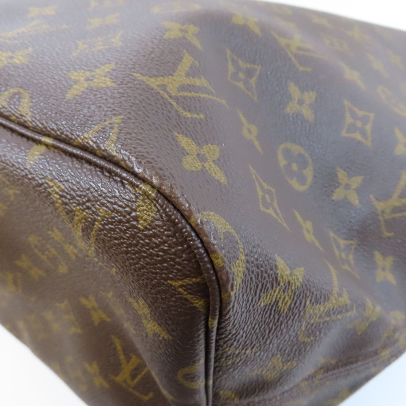 LOUIS VUITTON Monogram Neverfull GM金扣肩背袋啡色