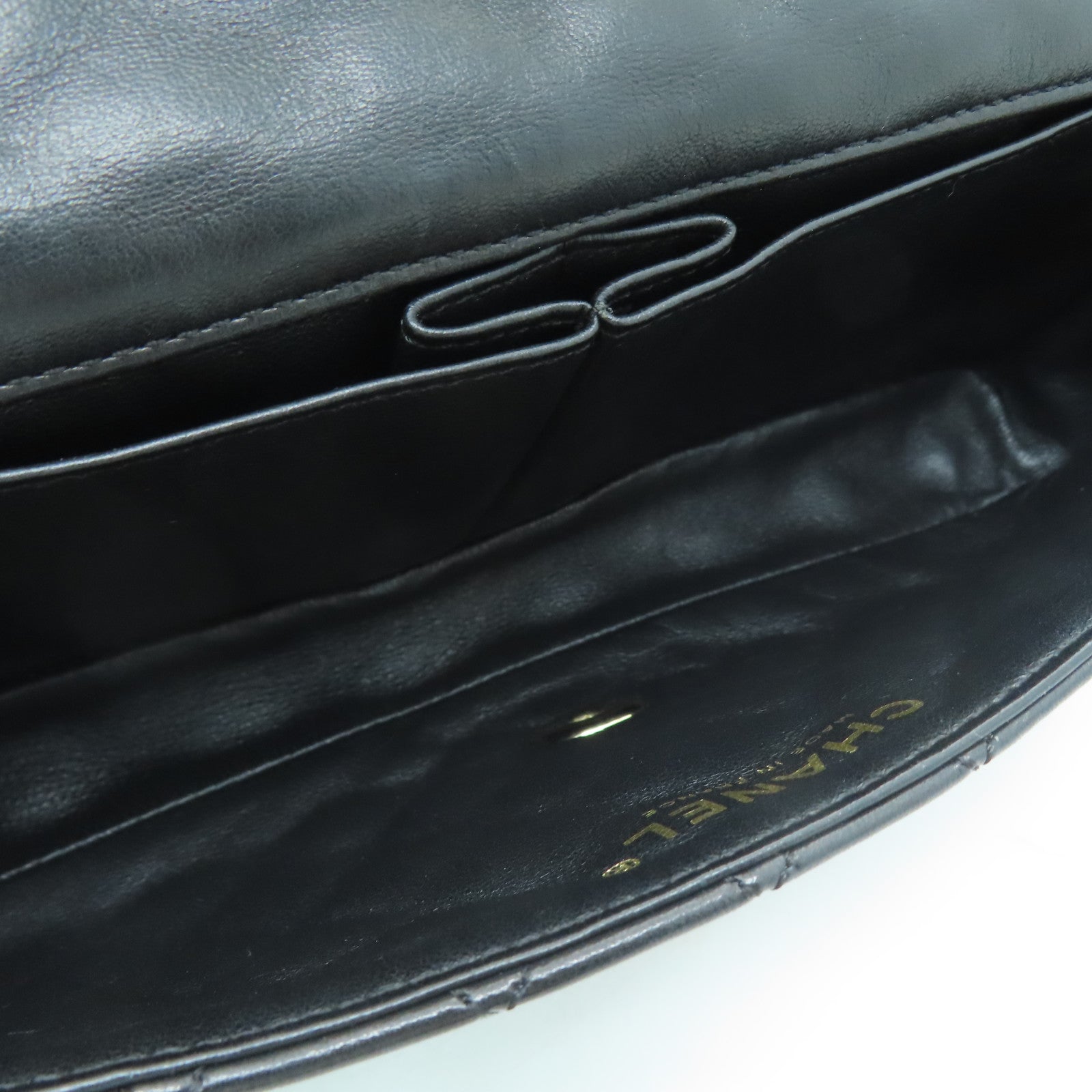 CHANEL 牛皮皮革Shoulder Bag金扣鏈帶肩背兩用袋黑色