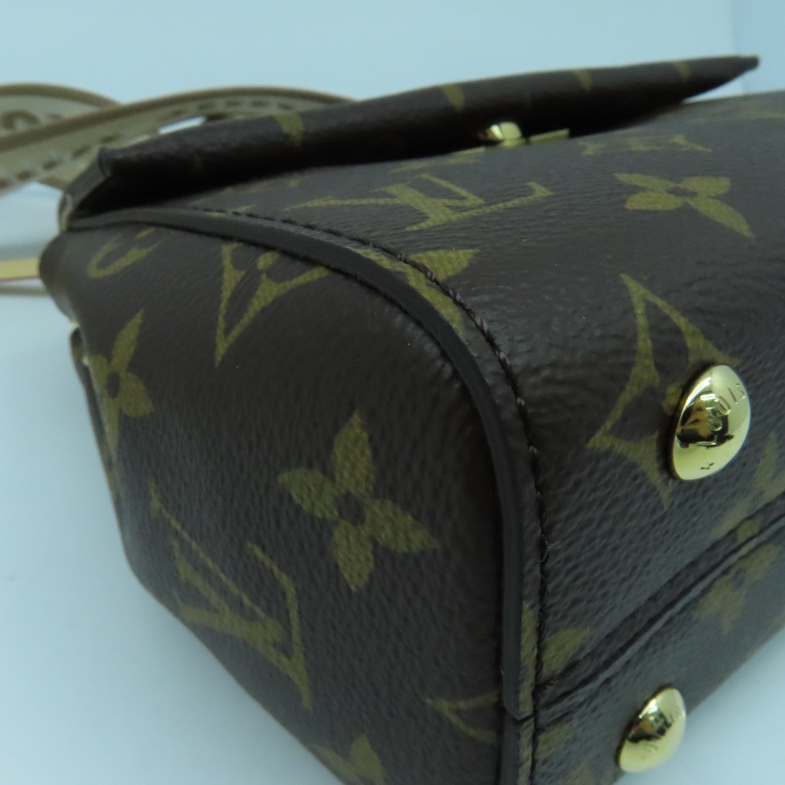 LOUIS VUITTON Monogram Cluny Mini 2 way Shoulder金扣手挽肩背兩用袋啡色