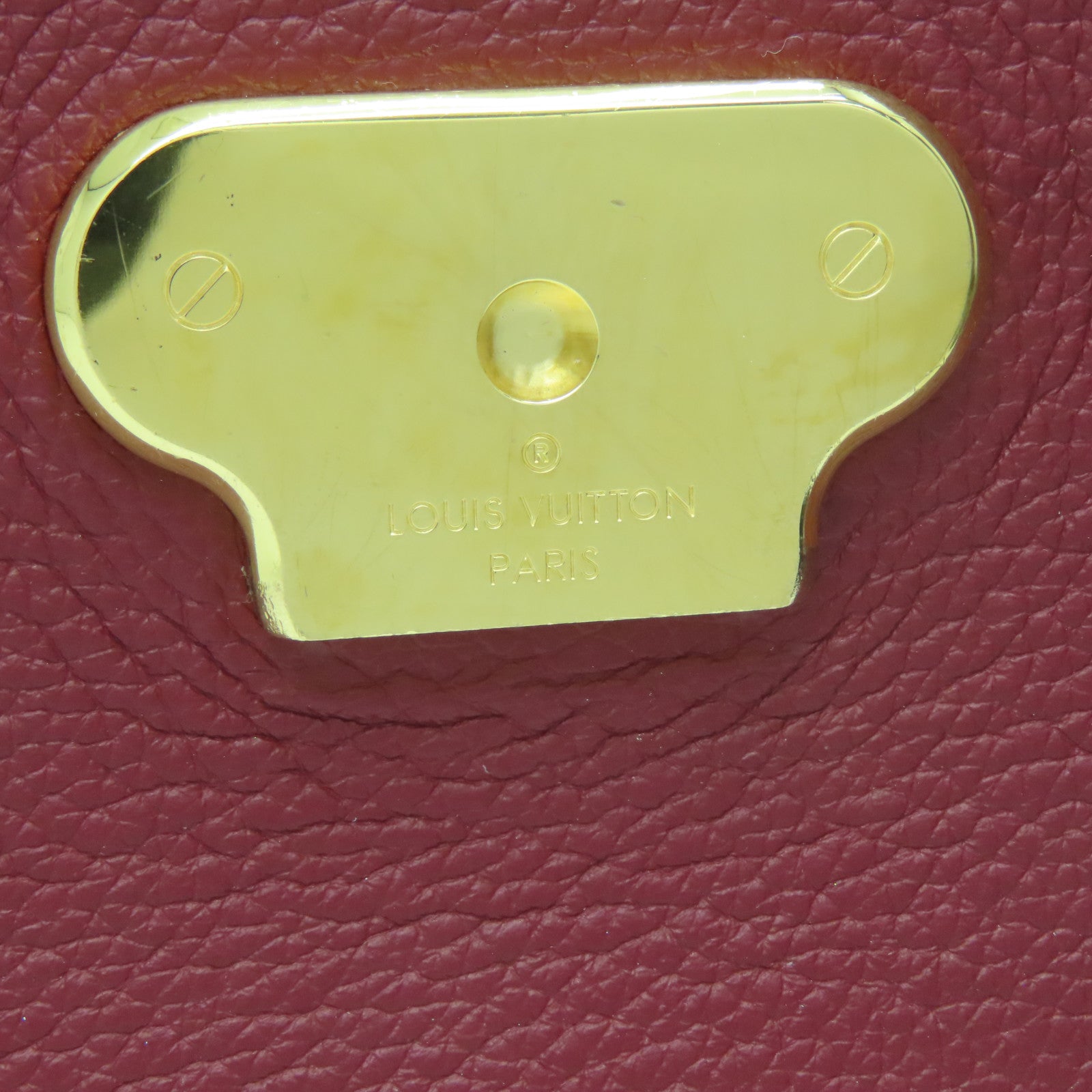 LOUIS VUITTON Damier Vavin PM金扣肩背袋啡色/紅色