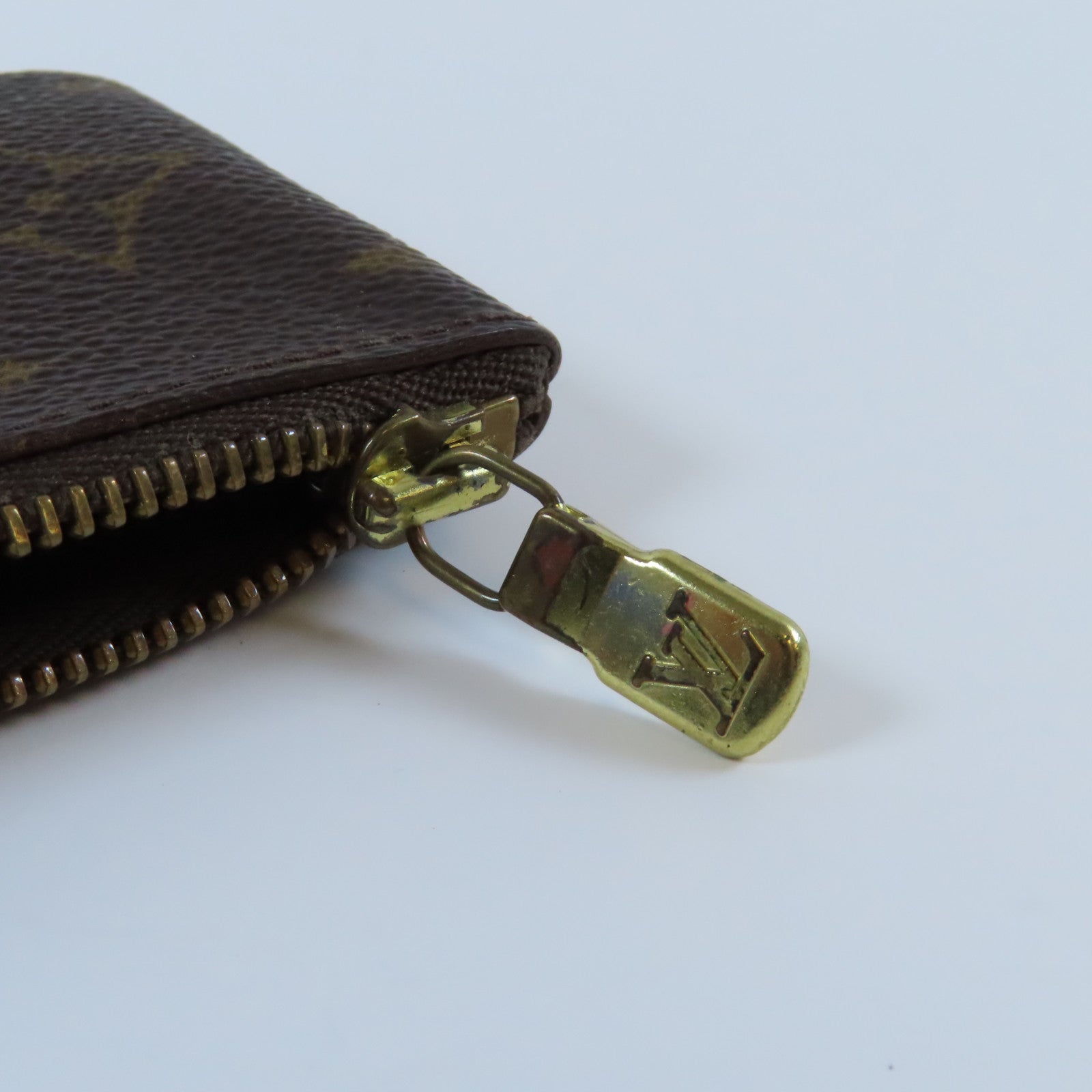 LOUIS VUITTON Monogram Pochette Cles金扣零錢包啡色