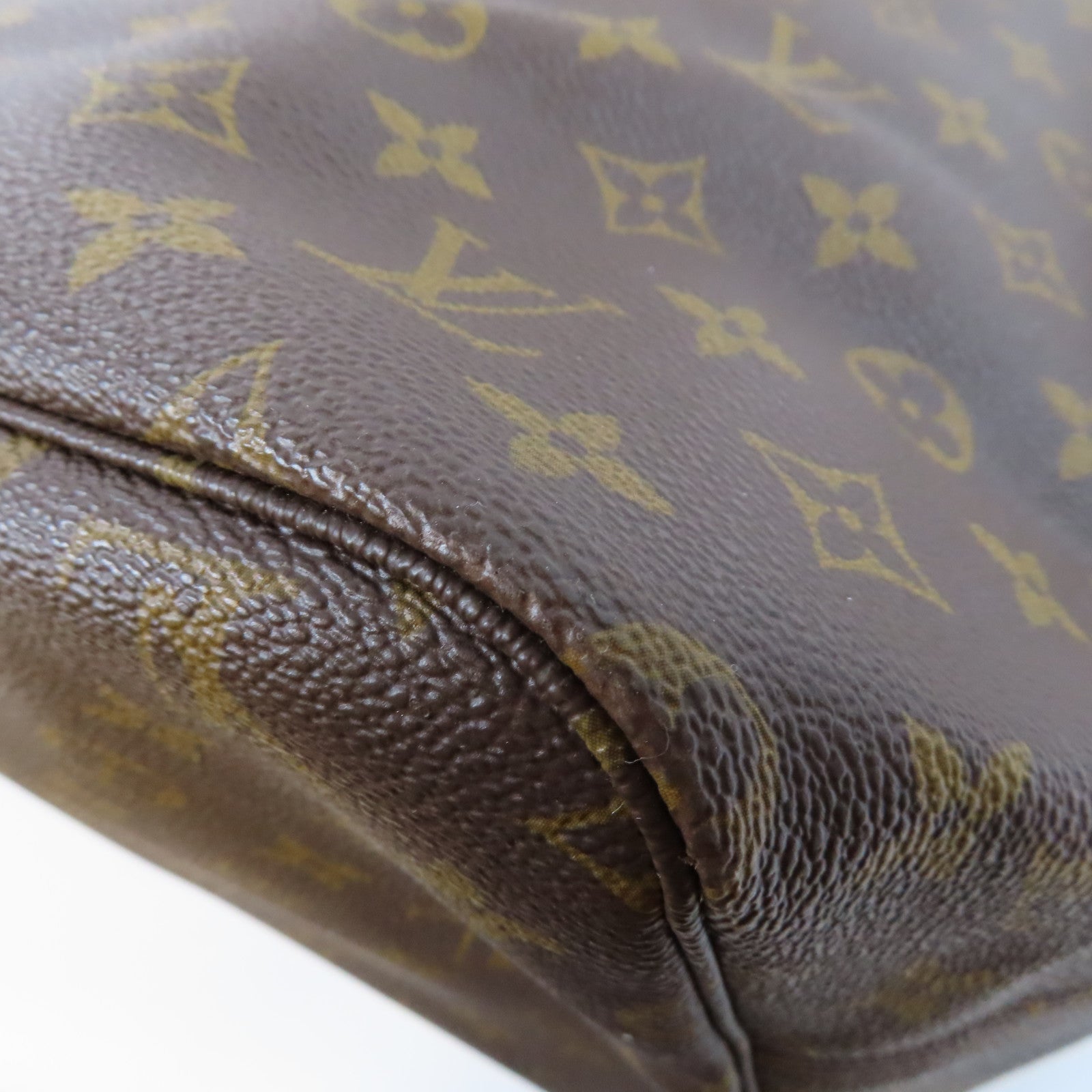 LOUIS VUITTON Monogram Neverfull GM金扣肩背袋啡色