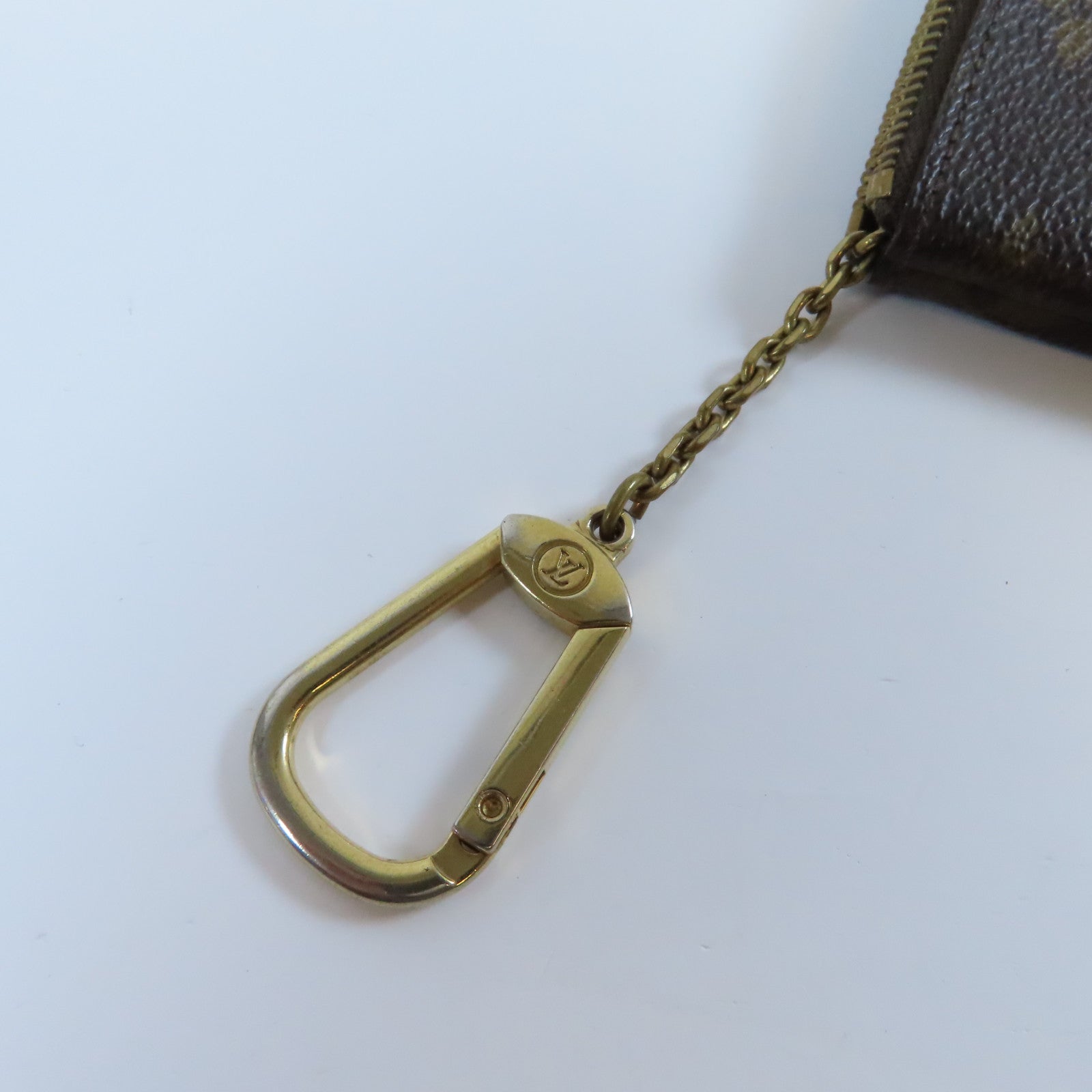 LOUIS VUITTON Monogram Pochette Cles金扣零錢包啡色