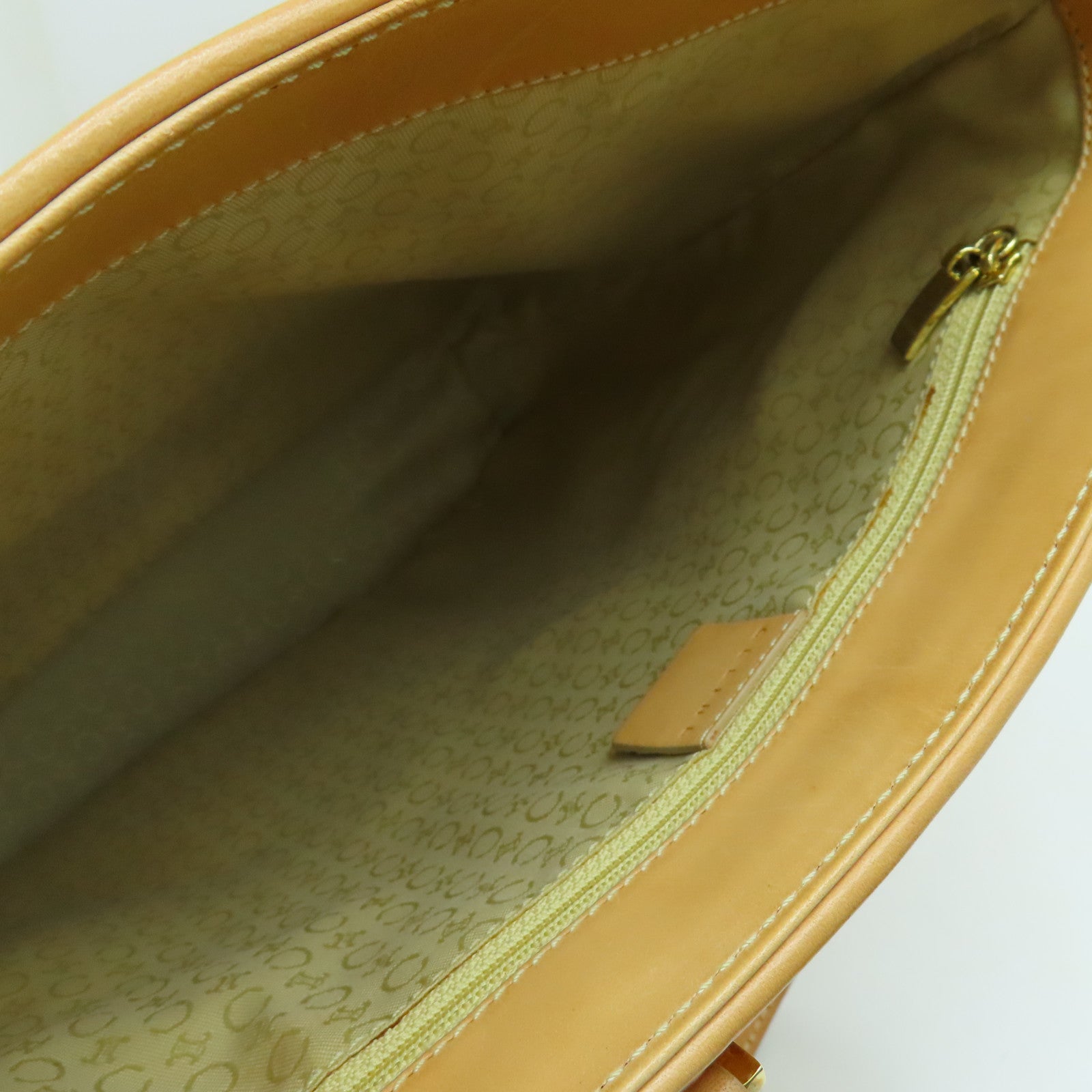 CELINE 麂皮皮革/牛皮皮革Hand Bag金扣手挽袋橙色