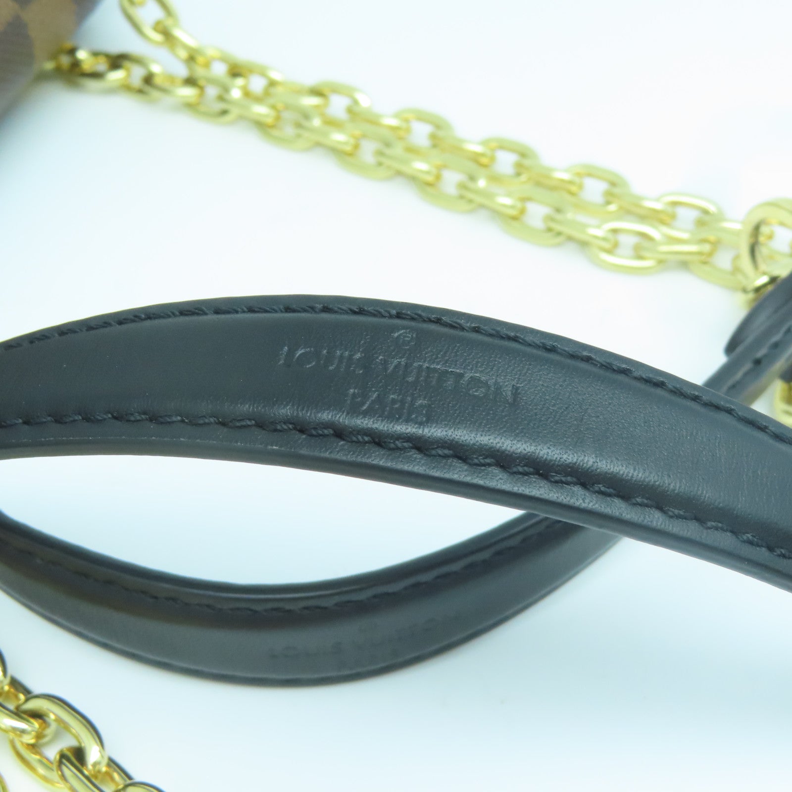 LOUIS VUITTON Damier Vavin PM金扣肩背袋啡色/紅色