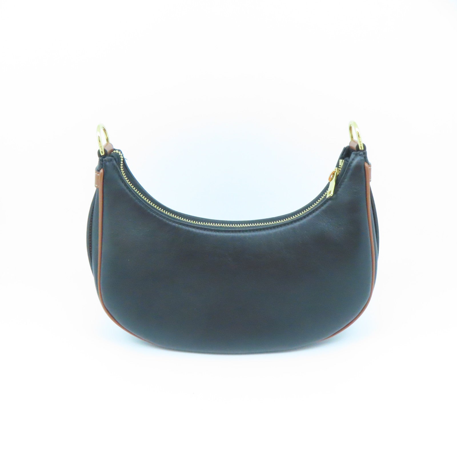 CELINE 牛皮皮革Shoulder Bag金扣肩背袋啡色