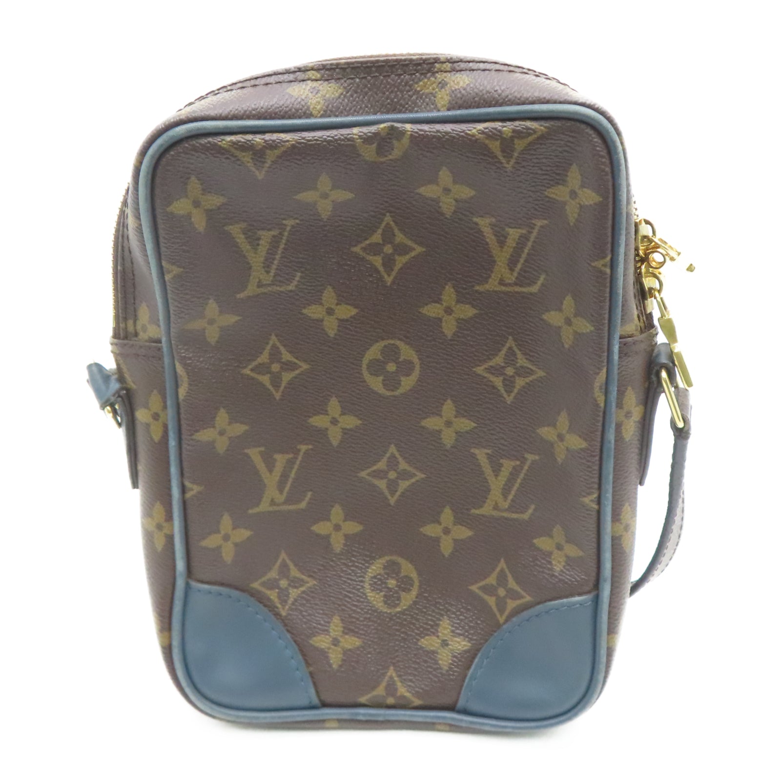 LOUIS VUITTON Monogram Amazone Slate金扣肩背袋棕色