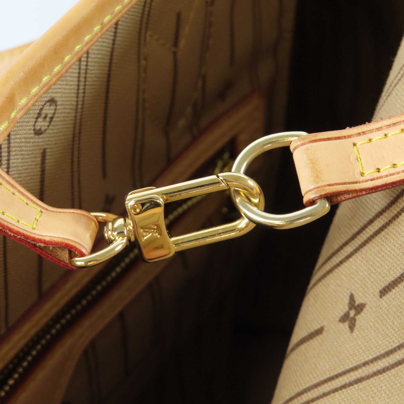 LOUIS VUITTON Monogram Neverfull GM金扣肩背袋啡色
