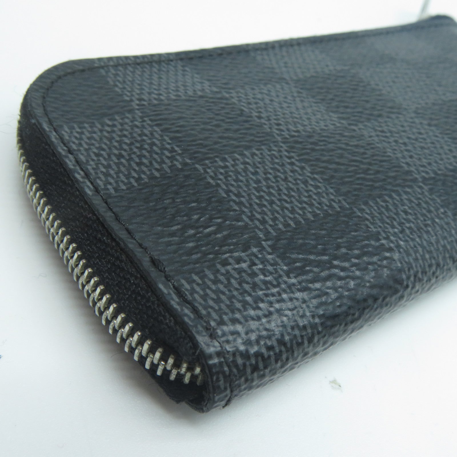 LOUIS VUITTON Damier Graphite Pochette Cles Coin Case Purse銀扣零錢包黑色
