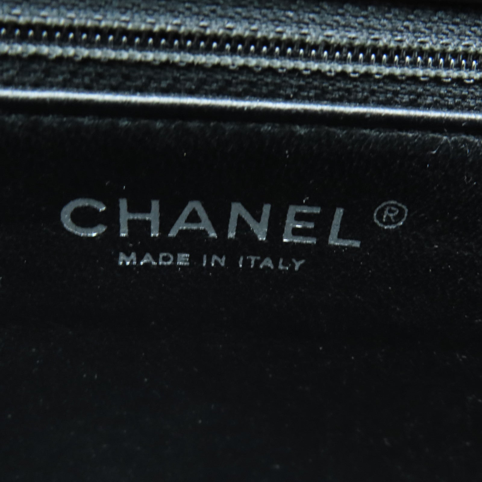 CHANEL 菱格漆皮皮革\Shoulder銀扣肩背袋黑色