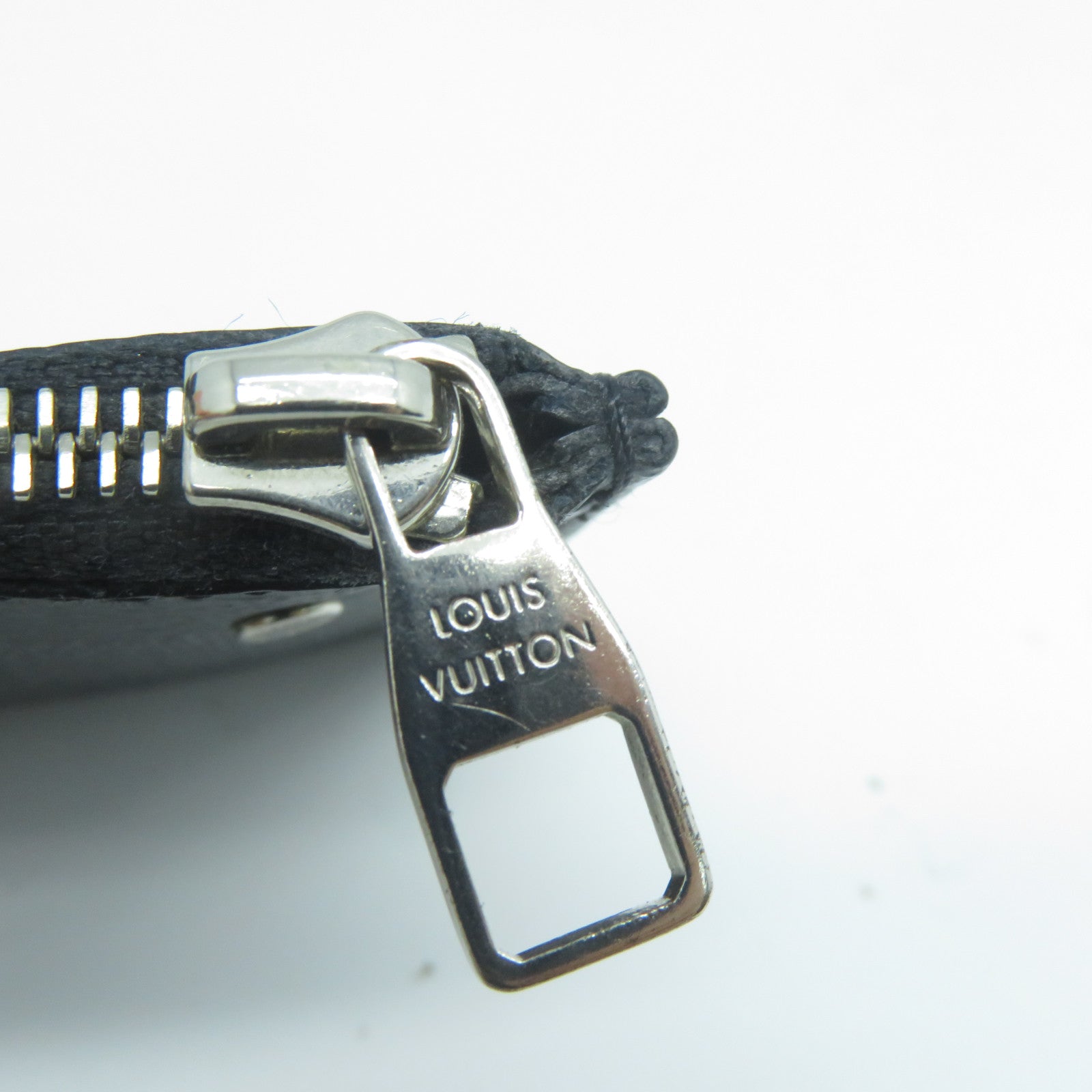 LOUIS VUITTON Damier Graphite Pochette Cles Coin Case Purse銀扣零錢包黑色
