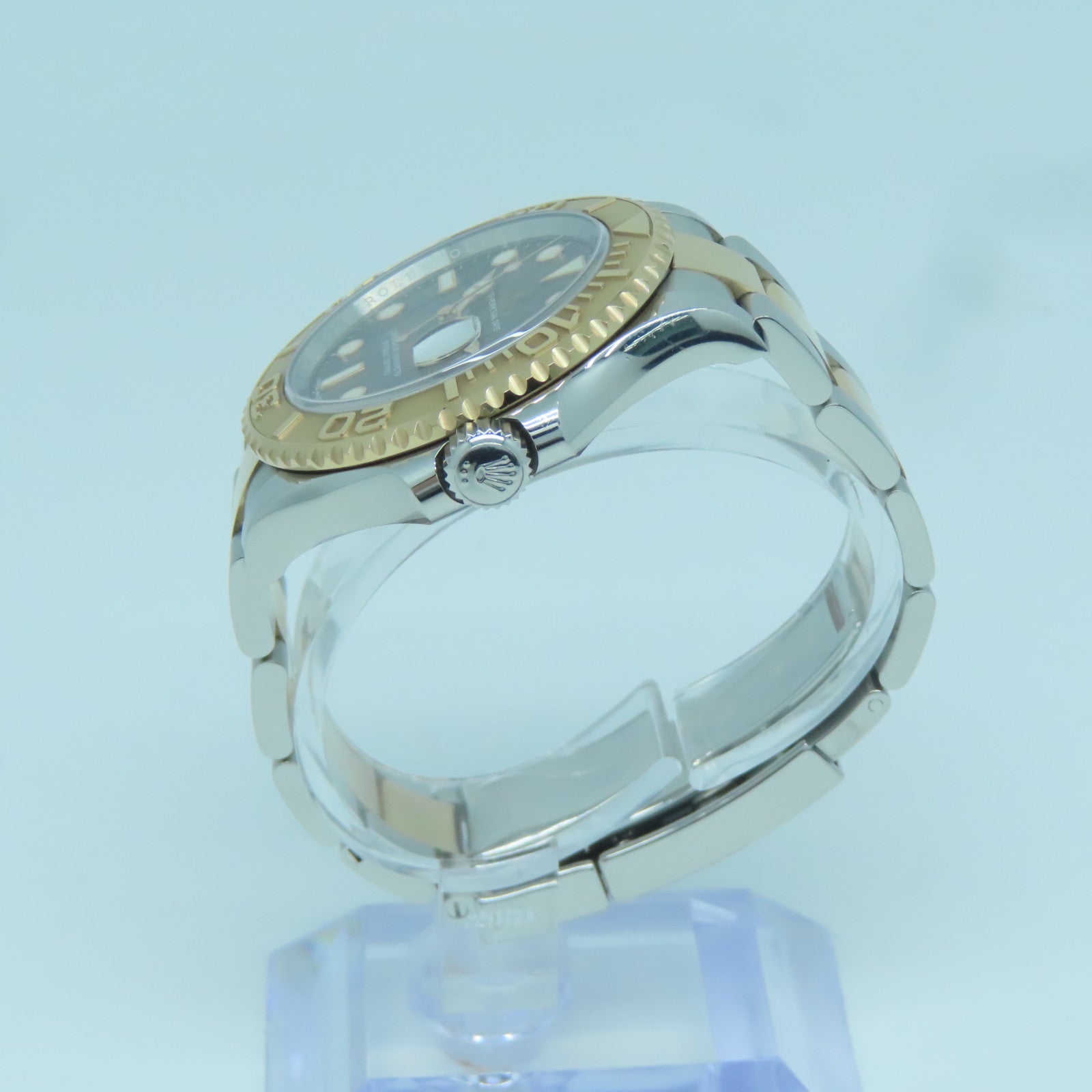 ROLEX Yacht Master 18K玫瑰金/不鏽鋼手錶自動機芯啡色