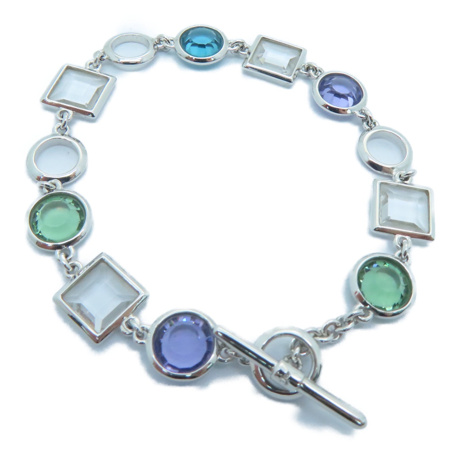 JEWELRY 【激減優惠】18K白金Bracelet水晶手鏈銀色7.1g