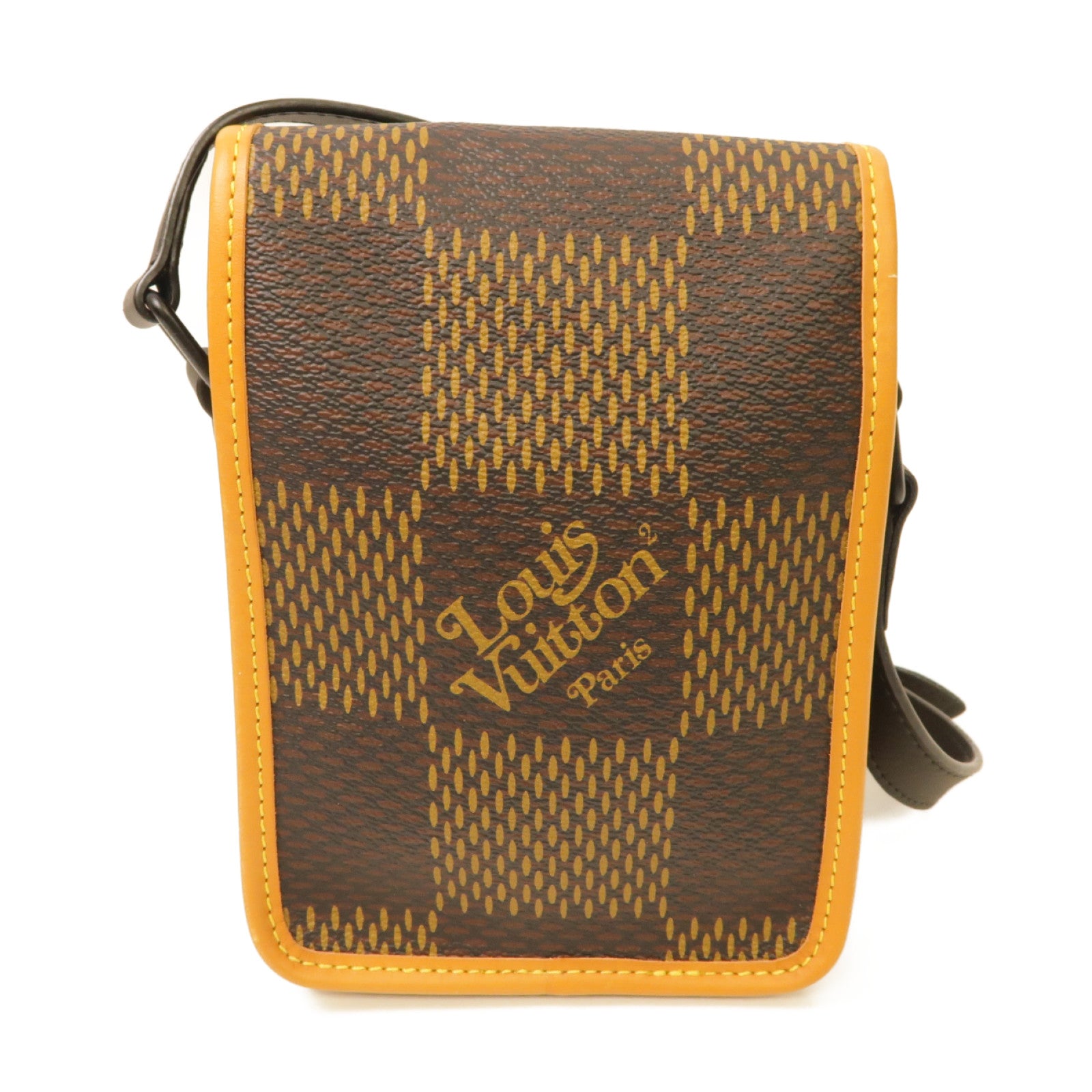 LOUIS VUITTON Damier Giant Nano Amazone肩背袋棕色