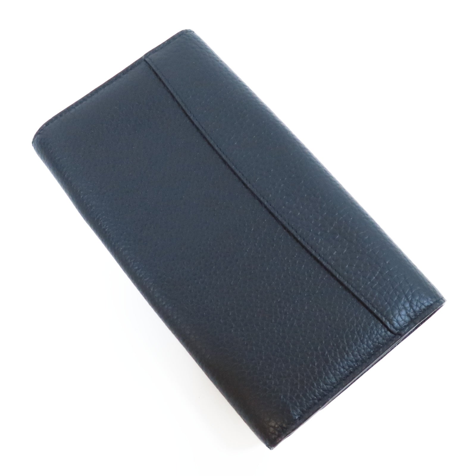 LOUIS VUITTON Taurillon皮革Capucines Wallet金扣長錢包黑色