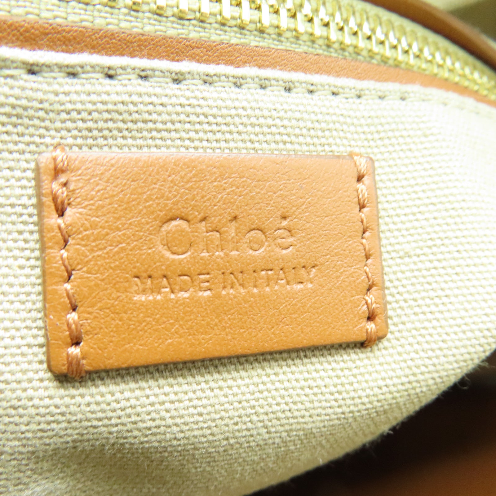 Chloe 牛皮皮革2way Shoulder Bag金扣手挽肩背兩用袋啡色