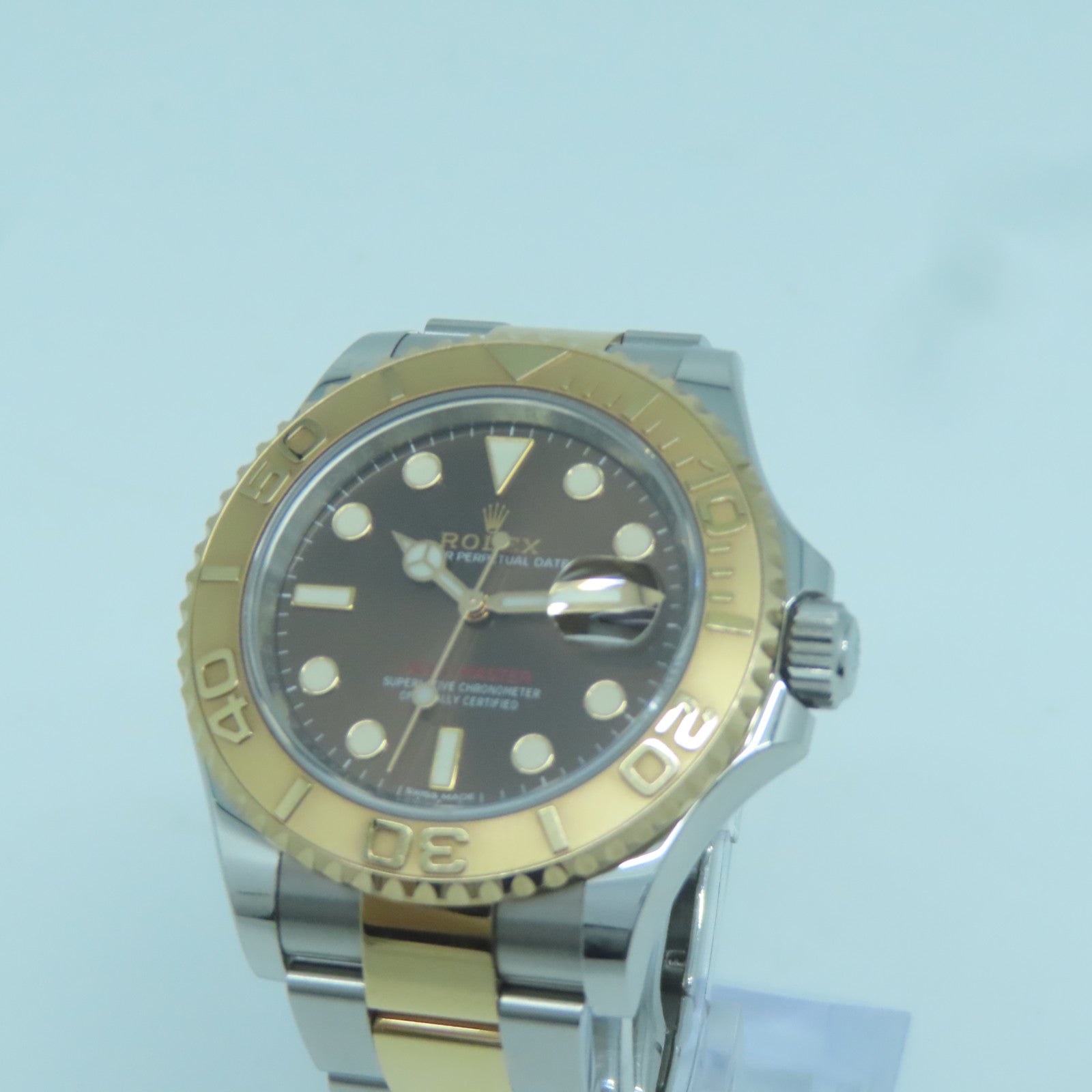 ROLEX Yacht Master 18K玫瑰金/不鏽鋼手錶自動機芯啡色