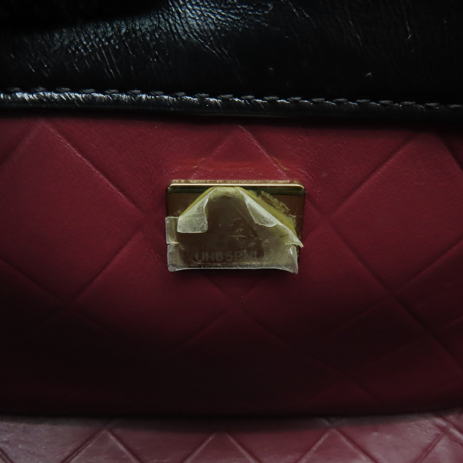 CHANEL 菱格牛皮皮革Chain Shoulder Bag金扣鏈帶肩背袋黒色